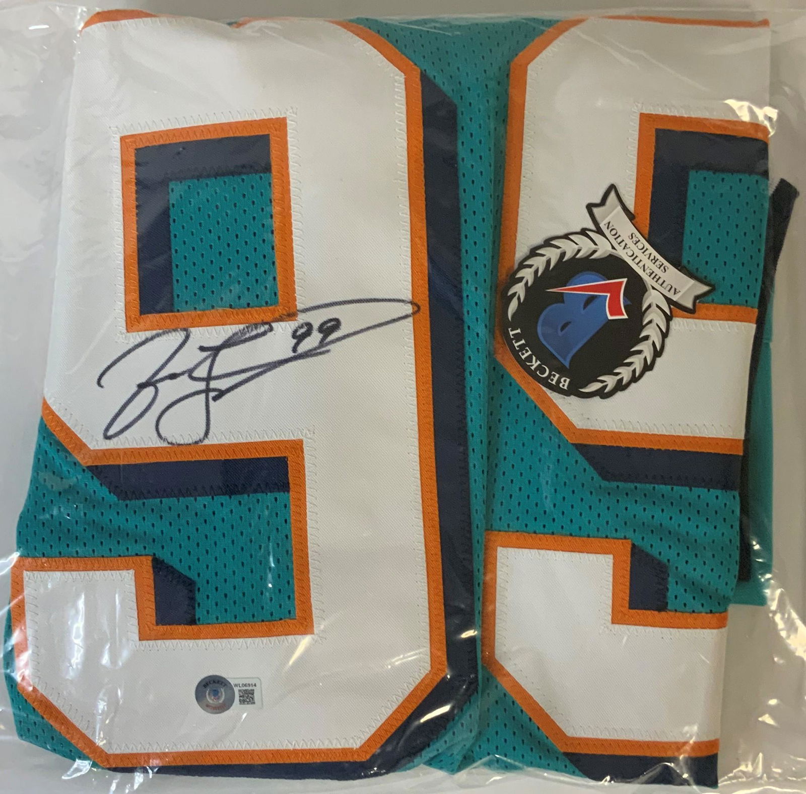 Jason Taylor Beckett Witnessed Autographed Jersey (1 of 1)