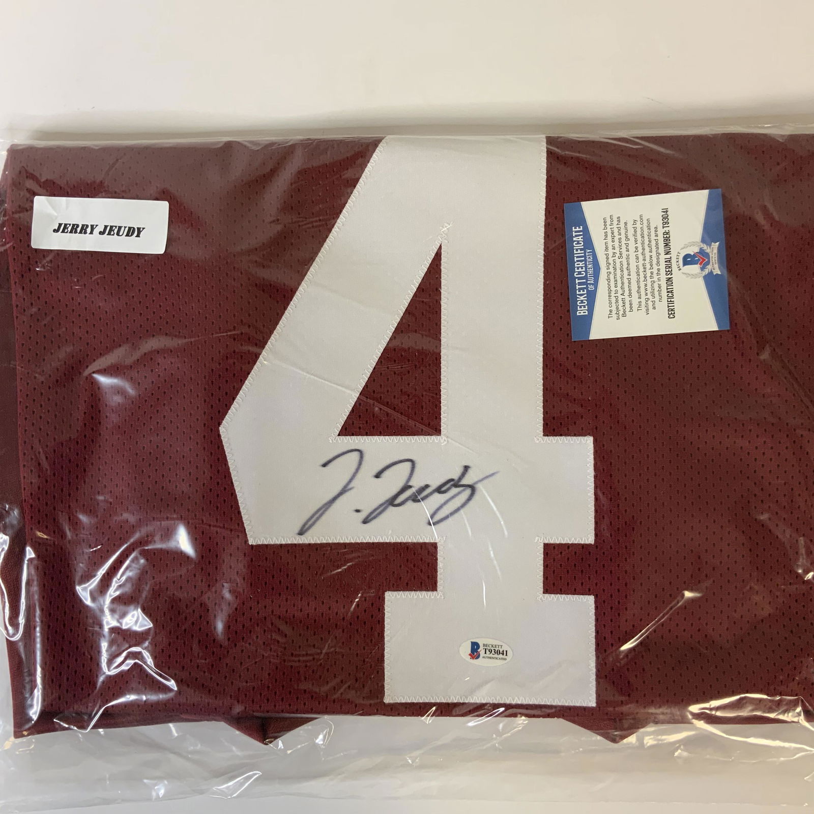 Jerry Jeudy Beckett Authenticated Autographed Jersey (1 of 1)