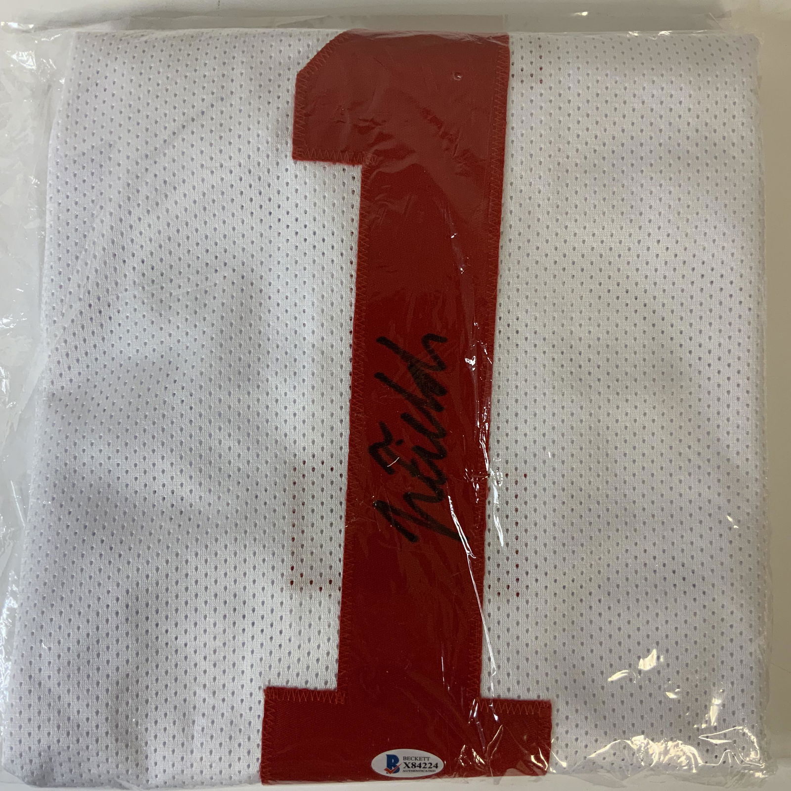 Justin Fields Beckett Authenticated Autographed Jersey (1 of 1)