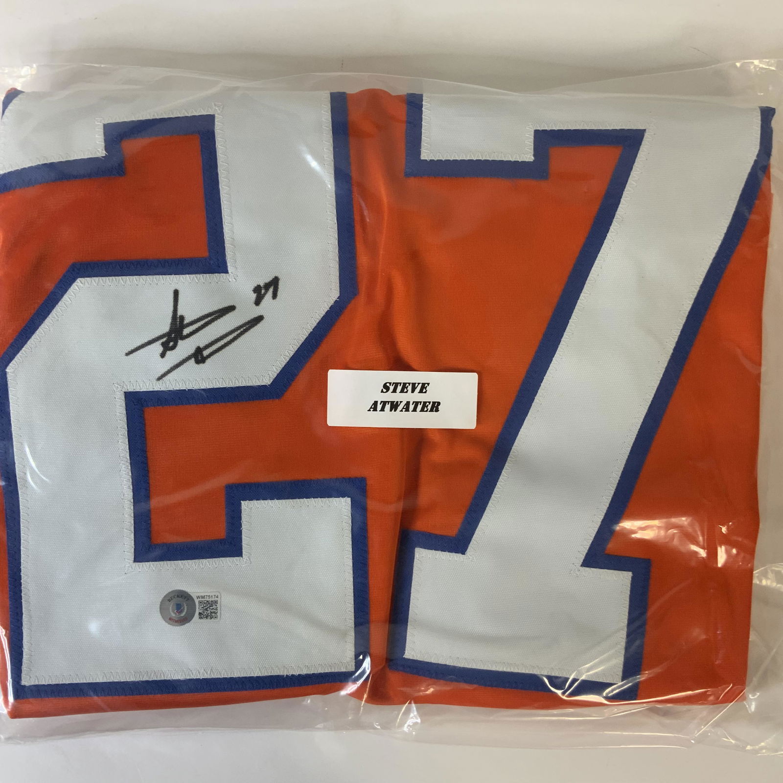 Steve Atwater Beckett Witnessed Autographed Jersey (1 of 1)