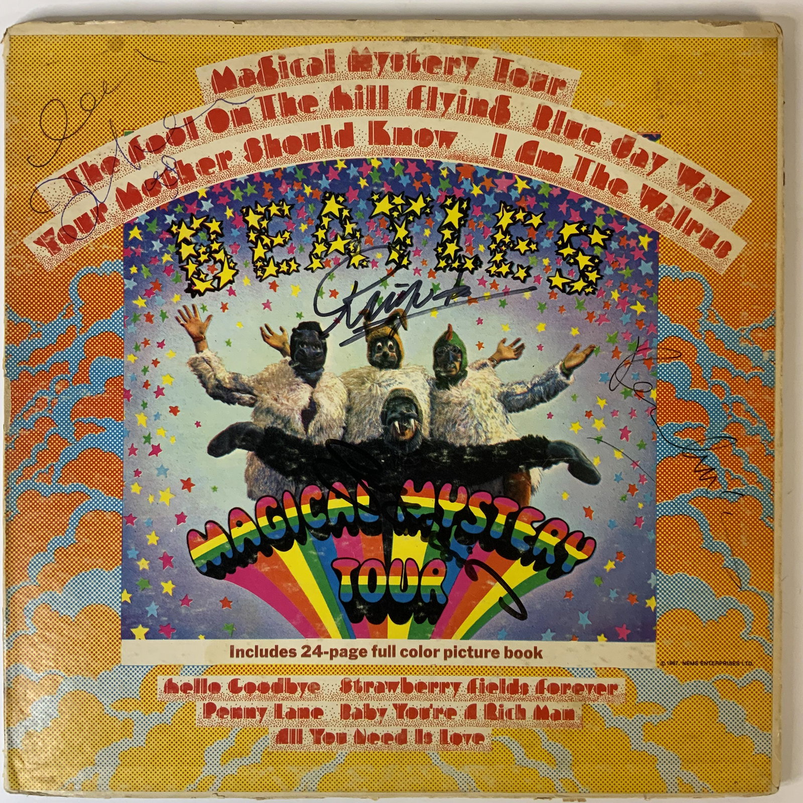 Beatles Autographed Album Cover, signed by all: Displays are assembled AFTER payment is received, picture is a mock up of finished product. Displays are not framed, and can be framed for a cost. Framed items will state they are framed in the name o