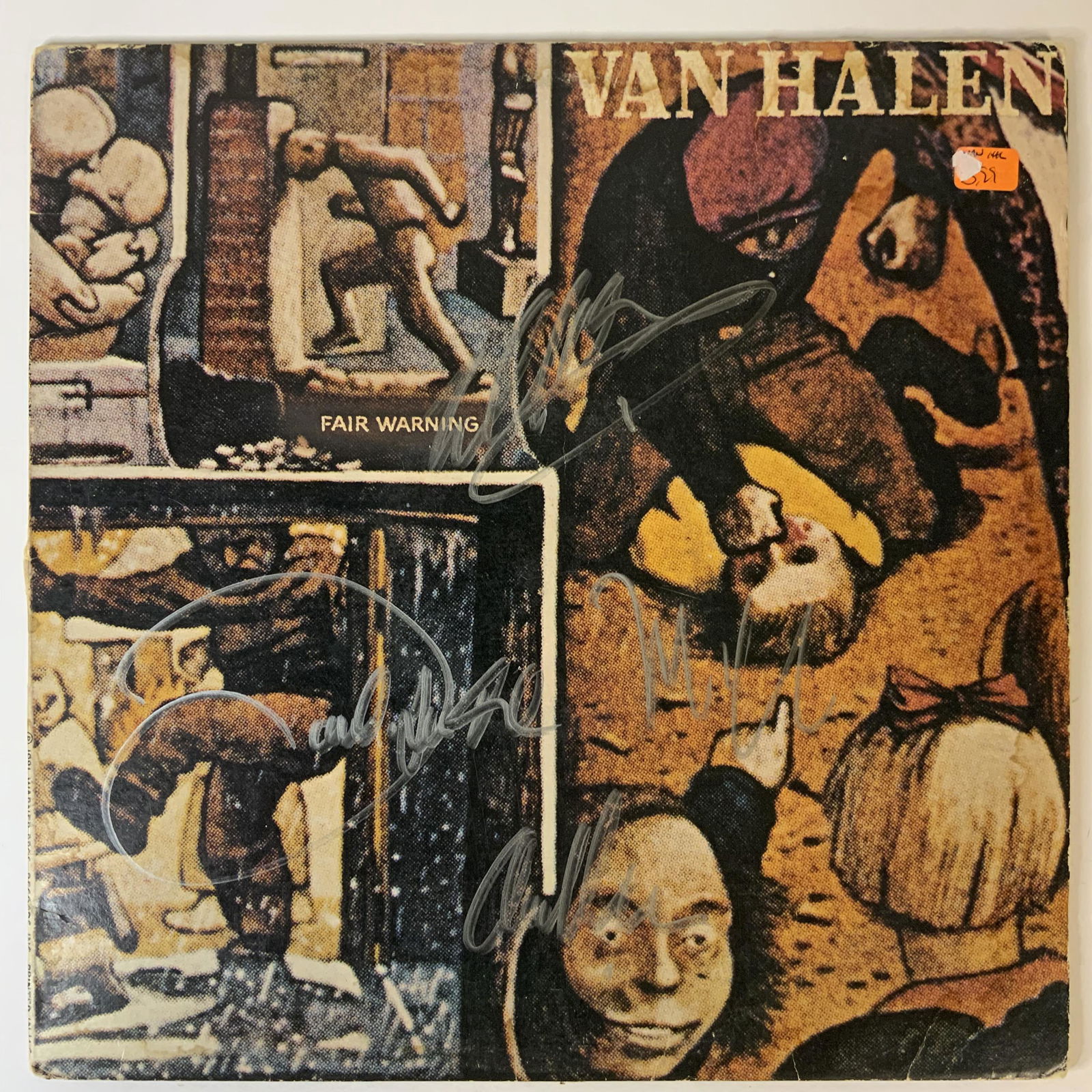 Van Halen Autographed Album Cover, signed by all (1 of 1)