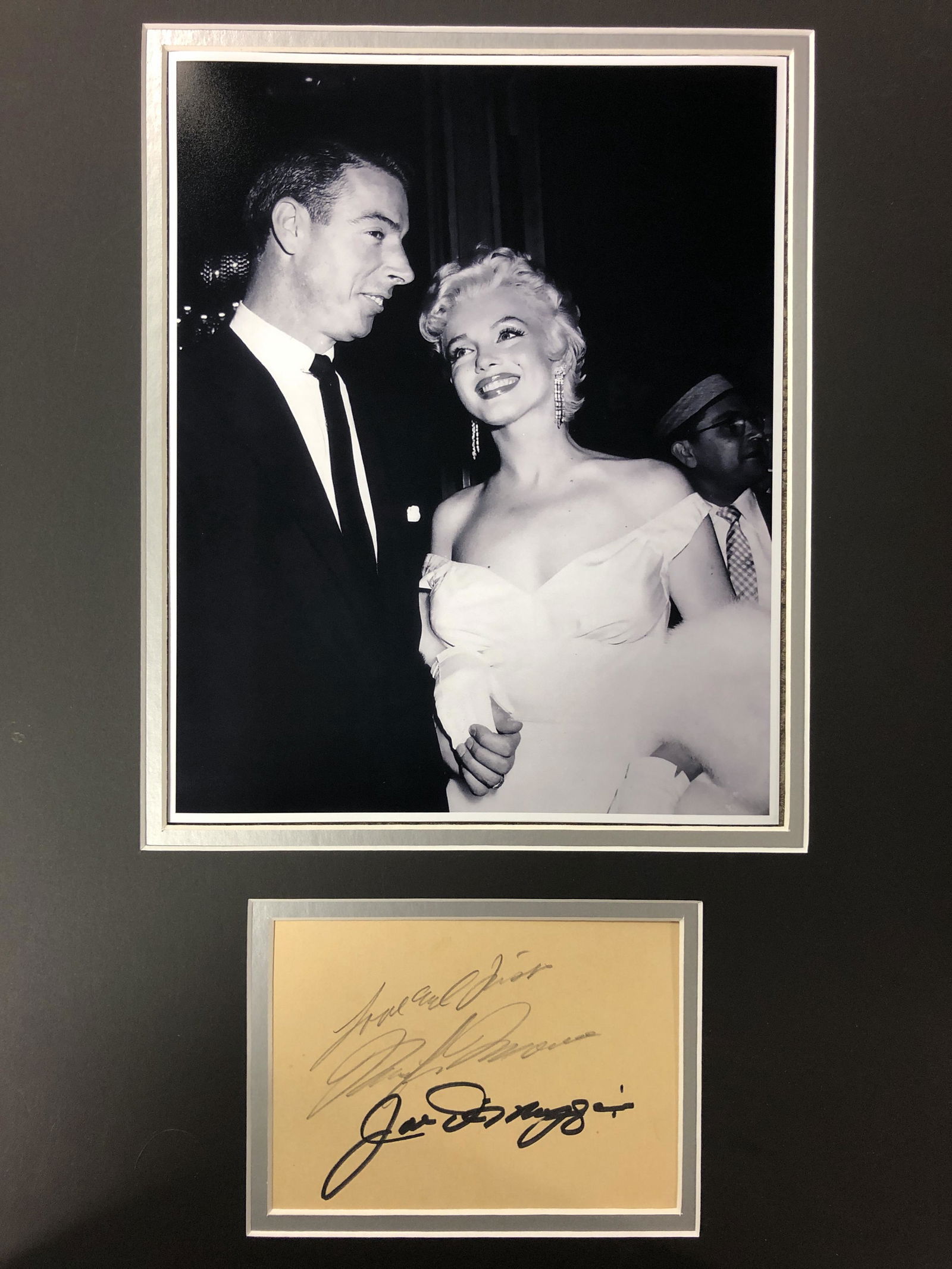DiMaggio and Marilyn Monroe Autograph Display (1 of 1)