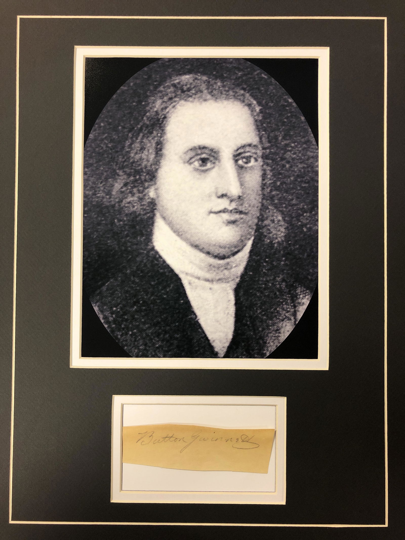 Button Gwinnett Autograph Display (1 of 1)