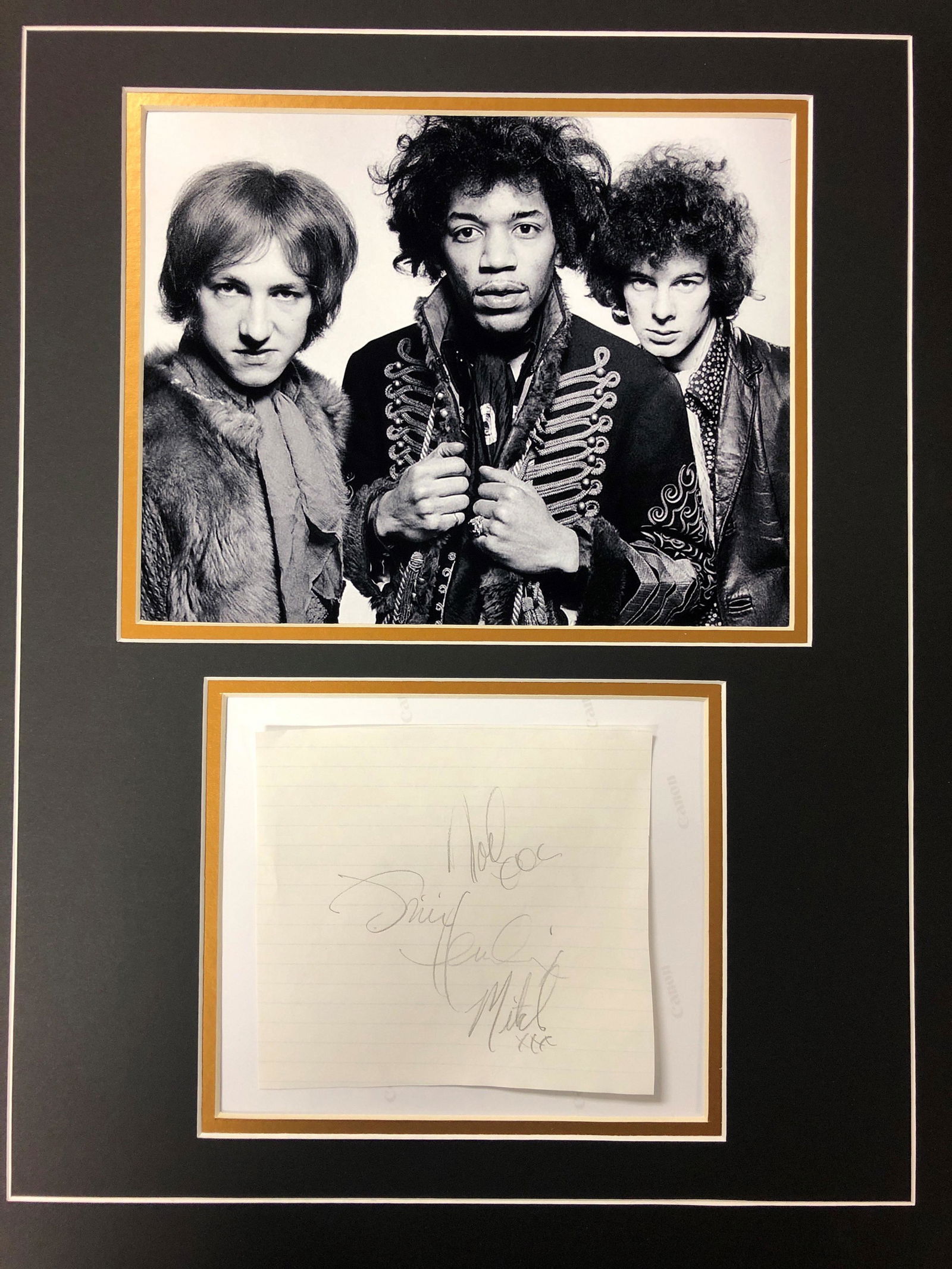 Jimi Hendrix Experience Autograph Display (1 of 1)