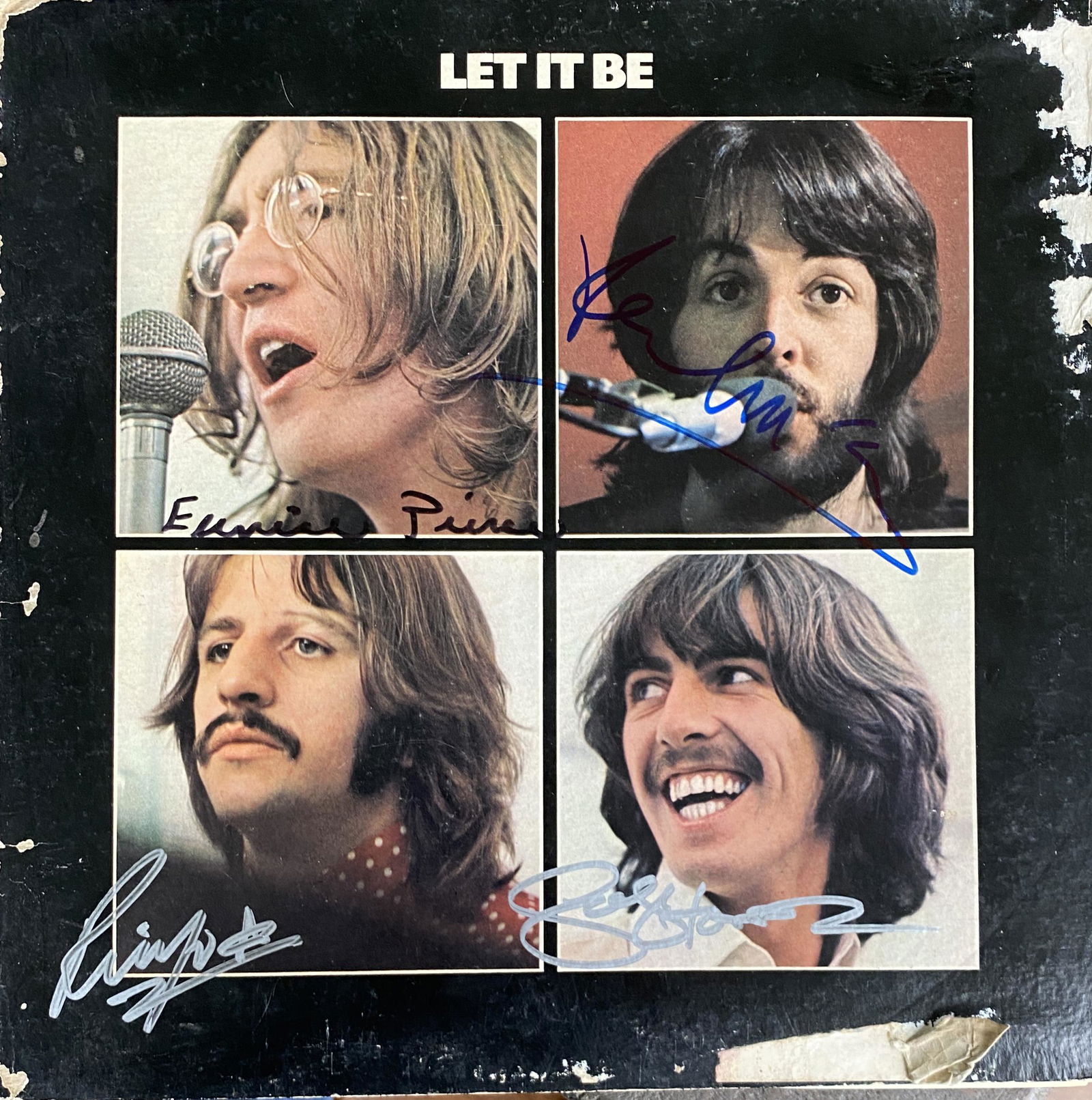 Paul McCartney George Harrison and Ringo Autographed (1 of 1)