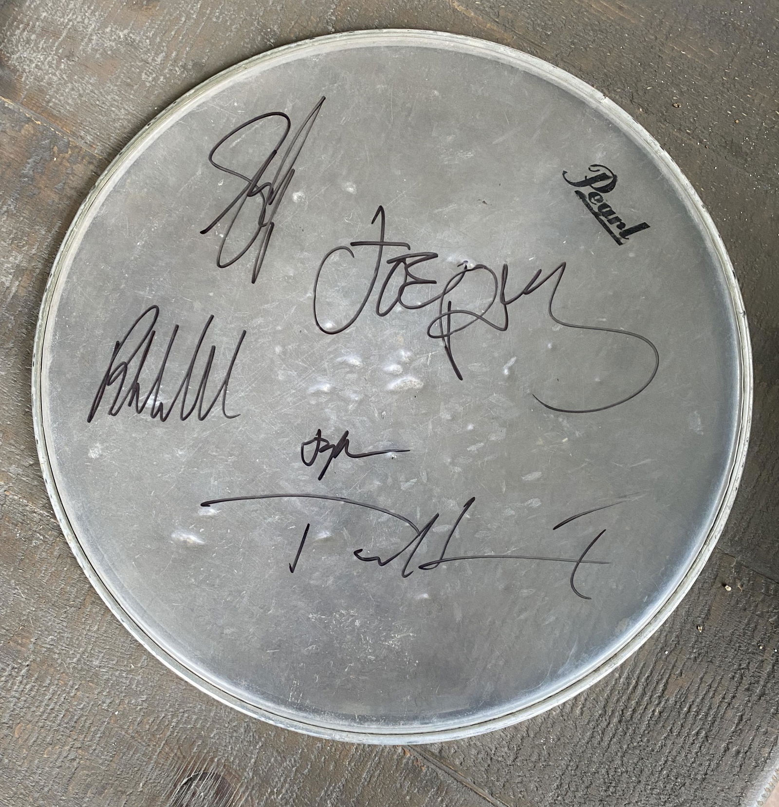 Aerosmith Autographed Drumhead All 5 Members! (1 of 1)