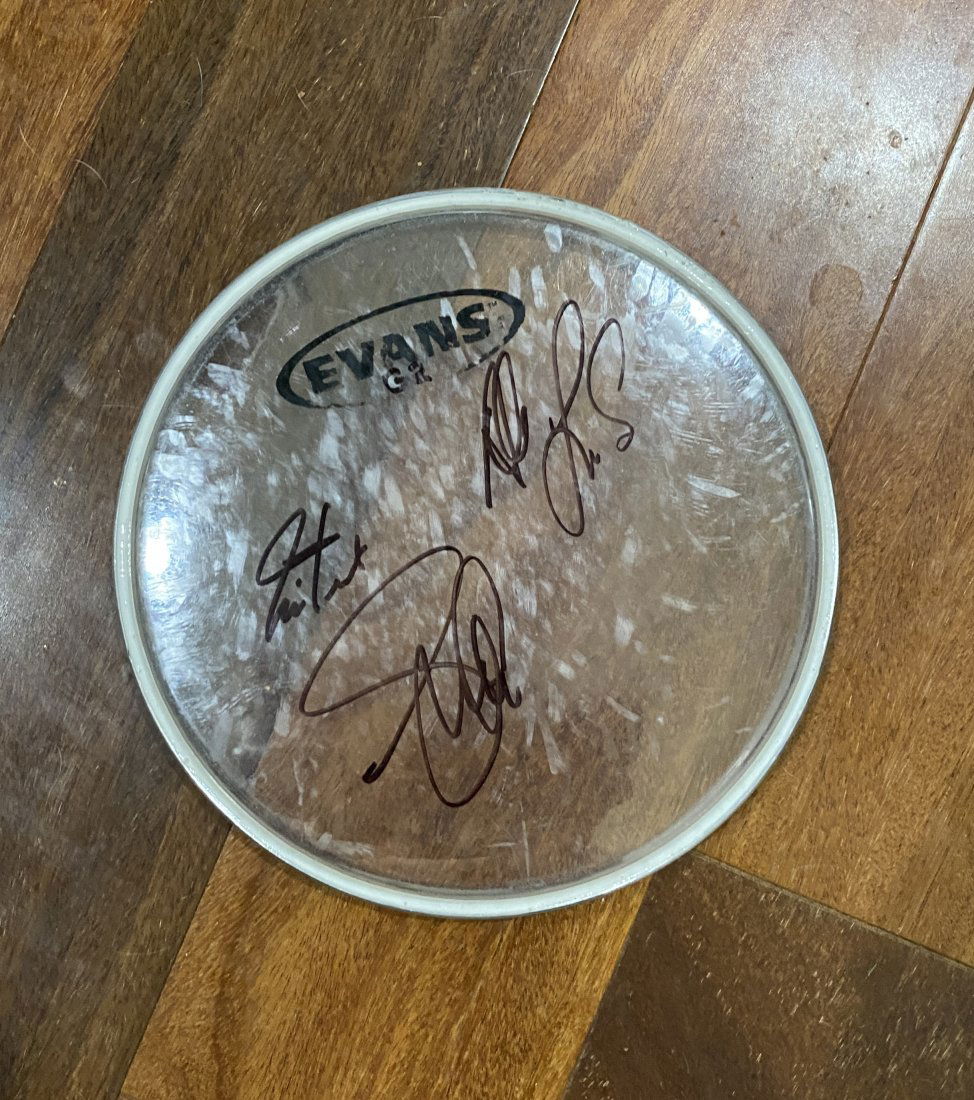 Rush Autographed Drumhead (1 of 1)