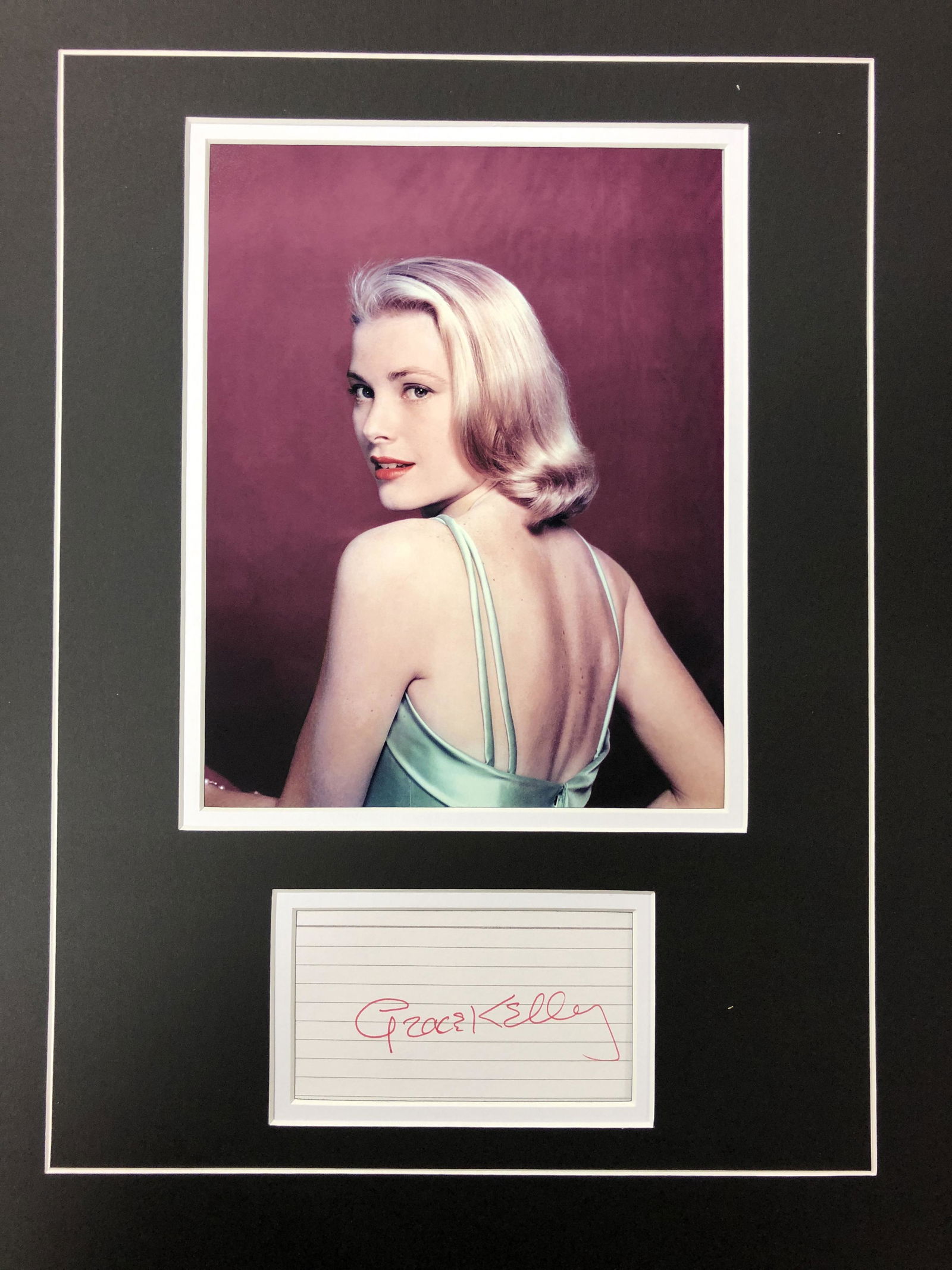 Grace Kelly Autograph Display (1 of 1)