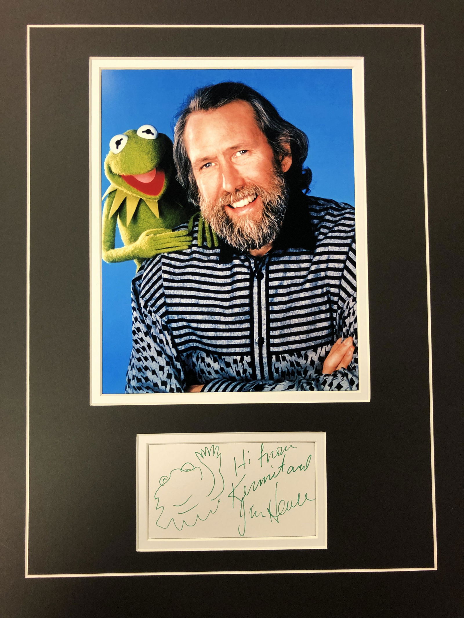 Jim Henson Autograph Display with Doodle (1 of 1)