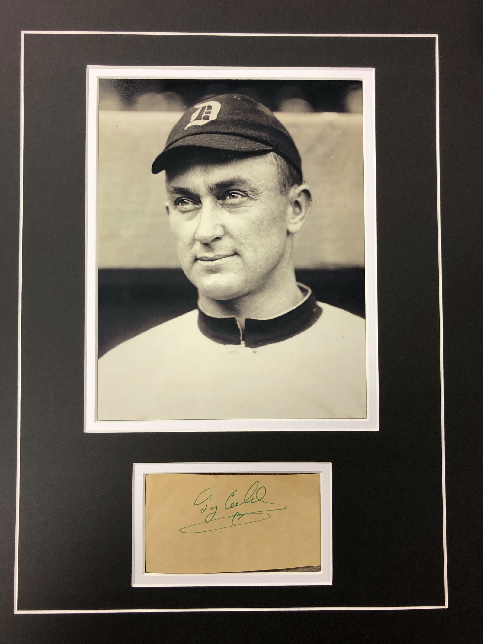Ty Cobb Autograph Display (1 of 1)