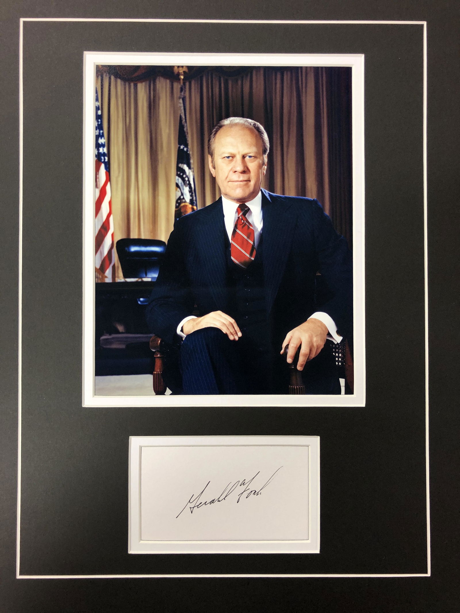 Gerald Ford Autograph Display (1 of 1)