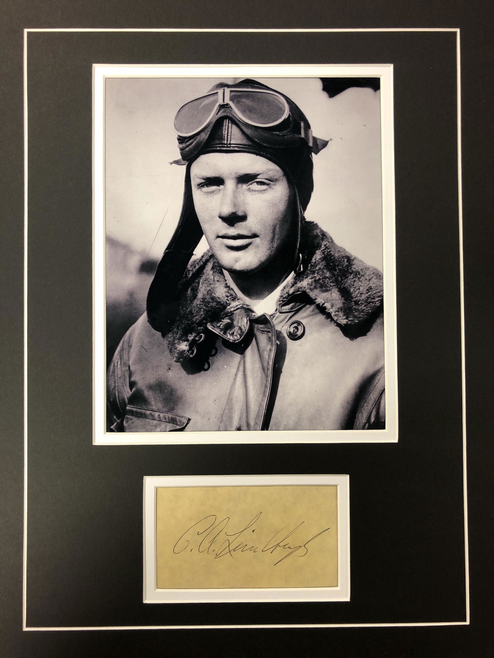 Charles Lindbergh Autograph Display (1 of 1)