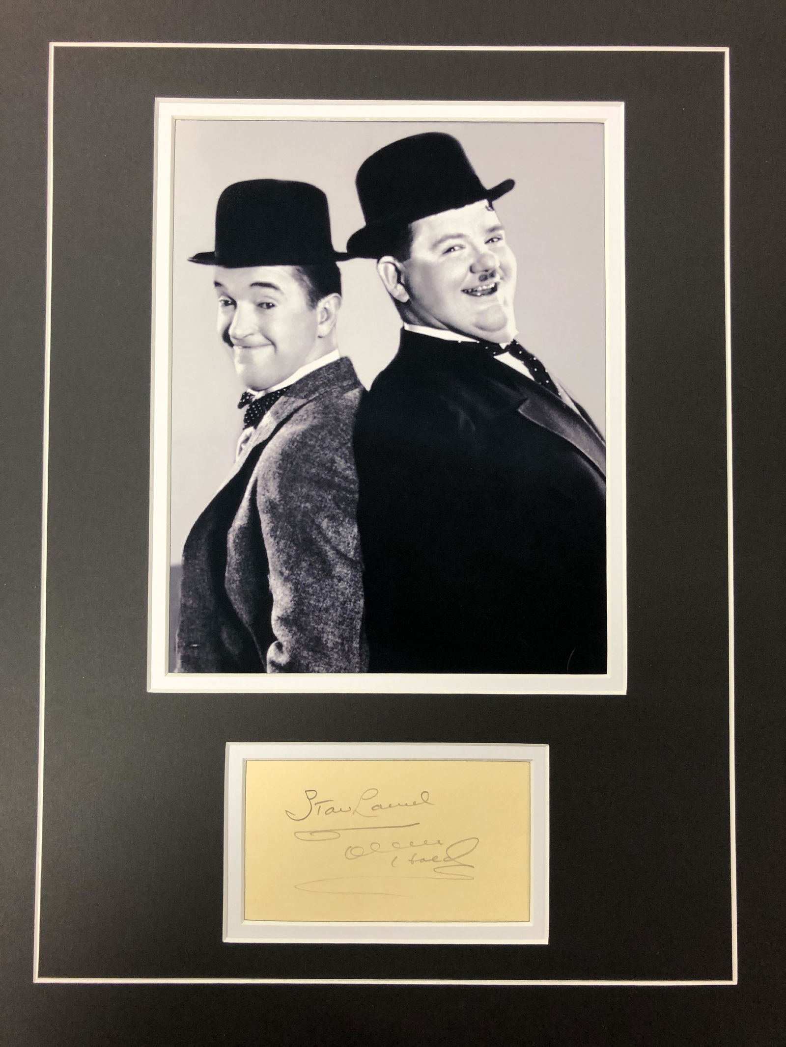 Laurel and Hardy Autograph Display (1 of 1)