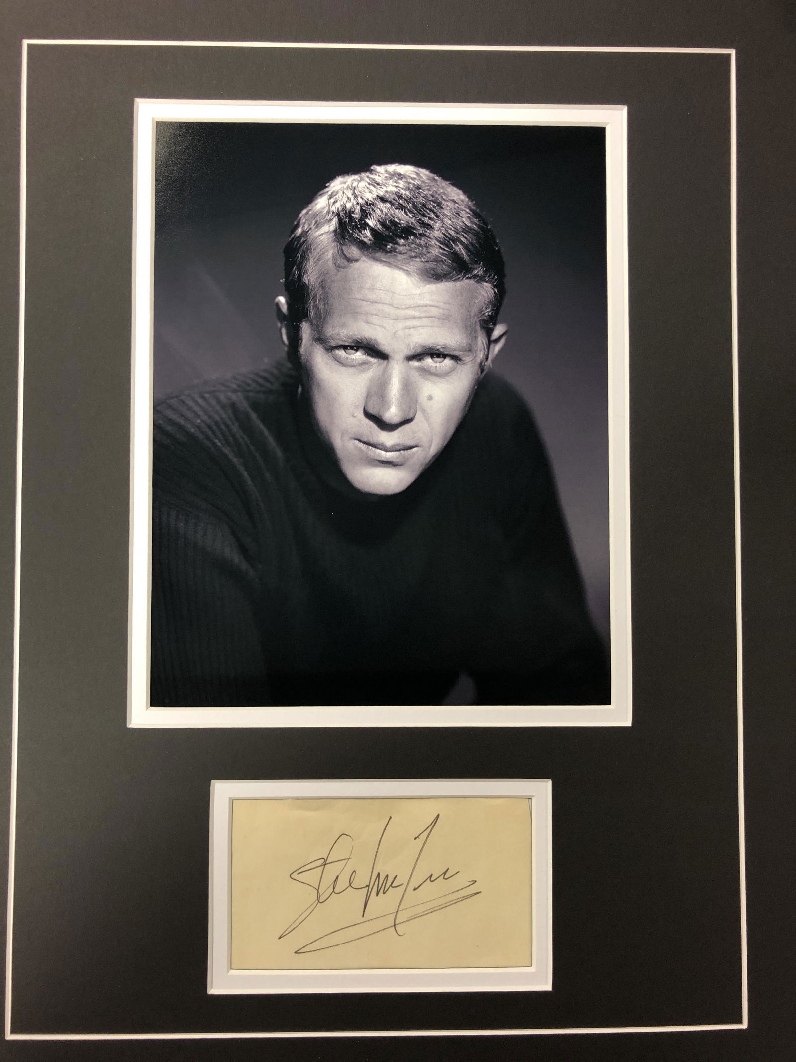 Steve McQueen Autograph Display (1 of 1)
