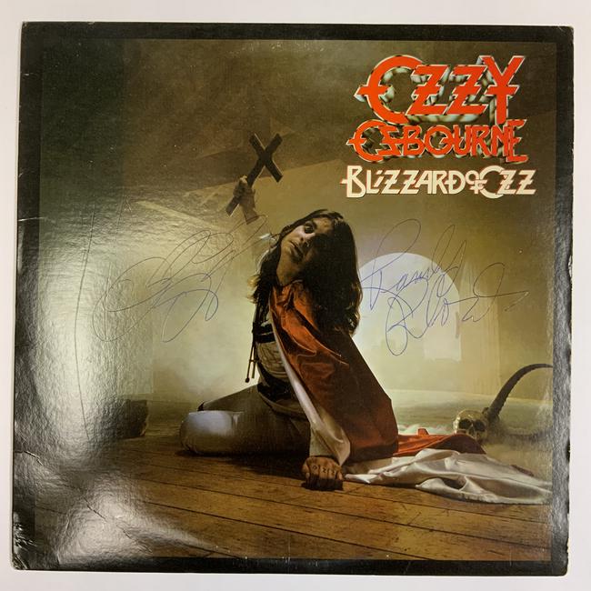 Osbourne and Rhoades Autographed Album Cover (1 of 1)