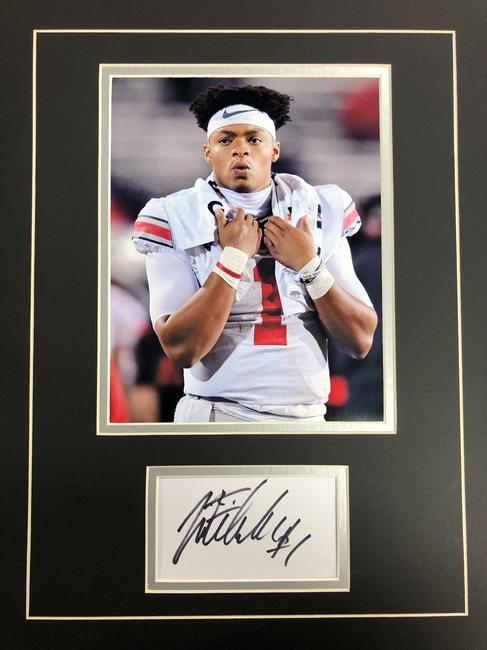 Justin Fields Autograph Display (1 of 1)