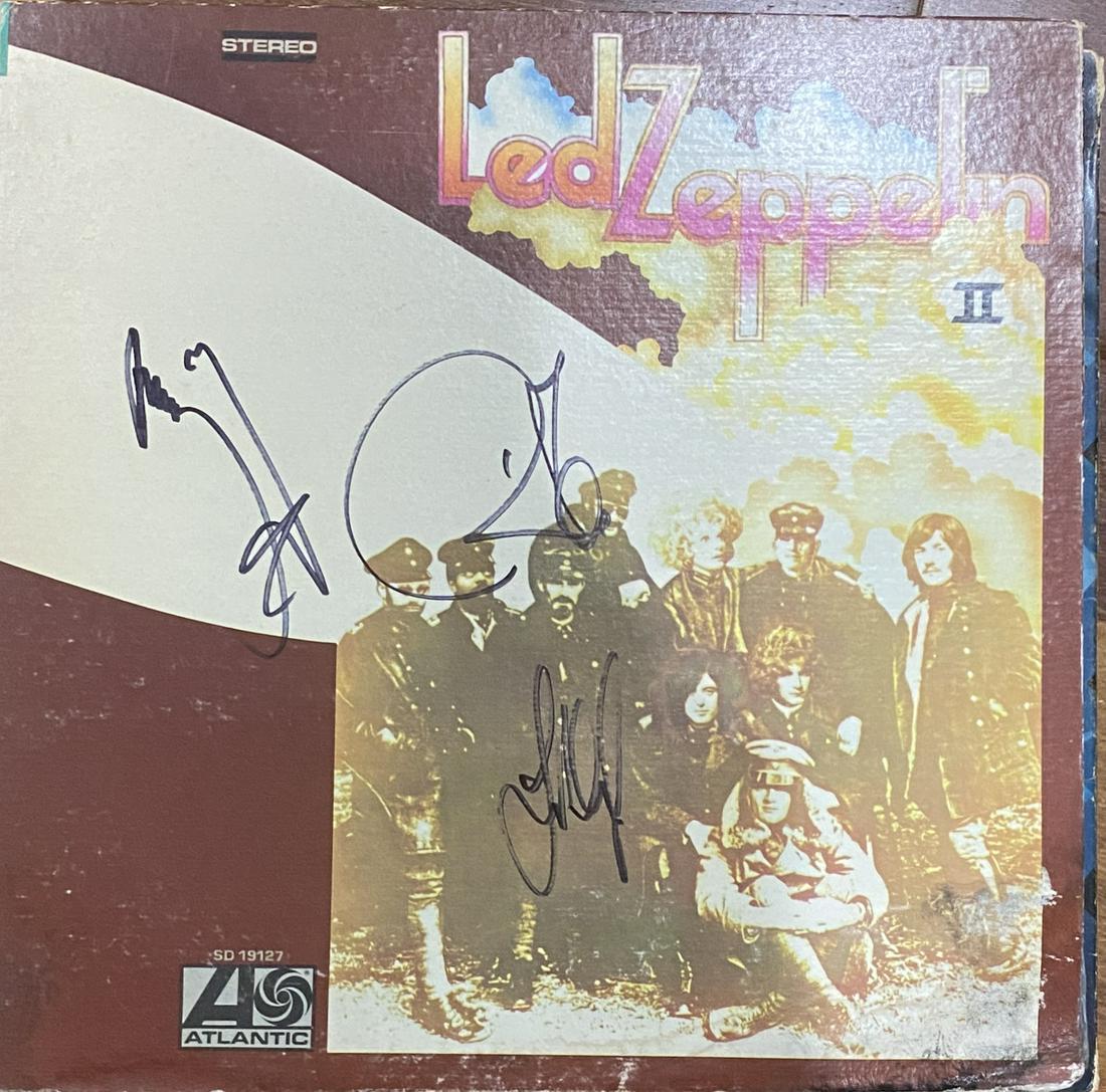 Led Zeppelin AUTOGRAPHED Album PAGE PLANT JONES (1 of 1)
