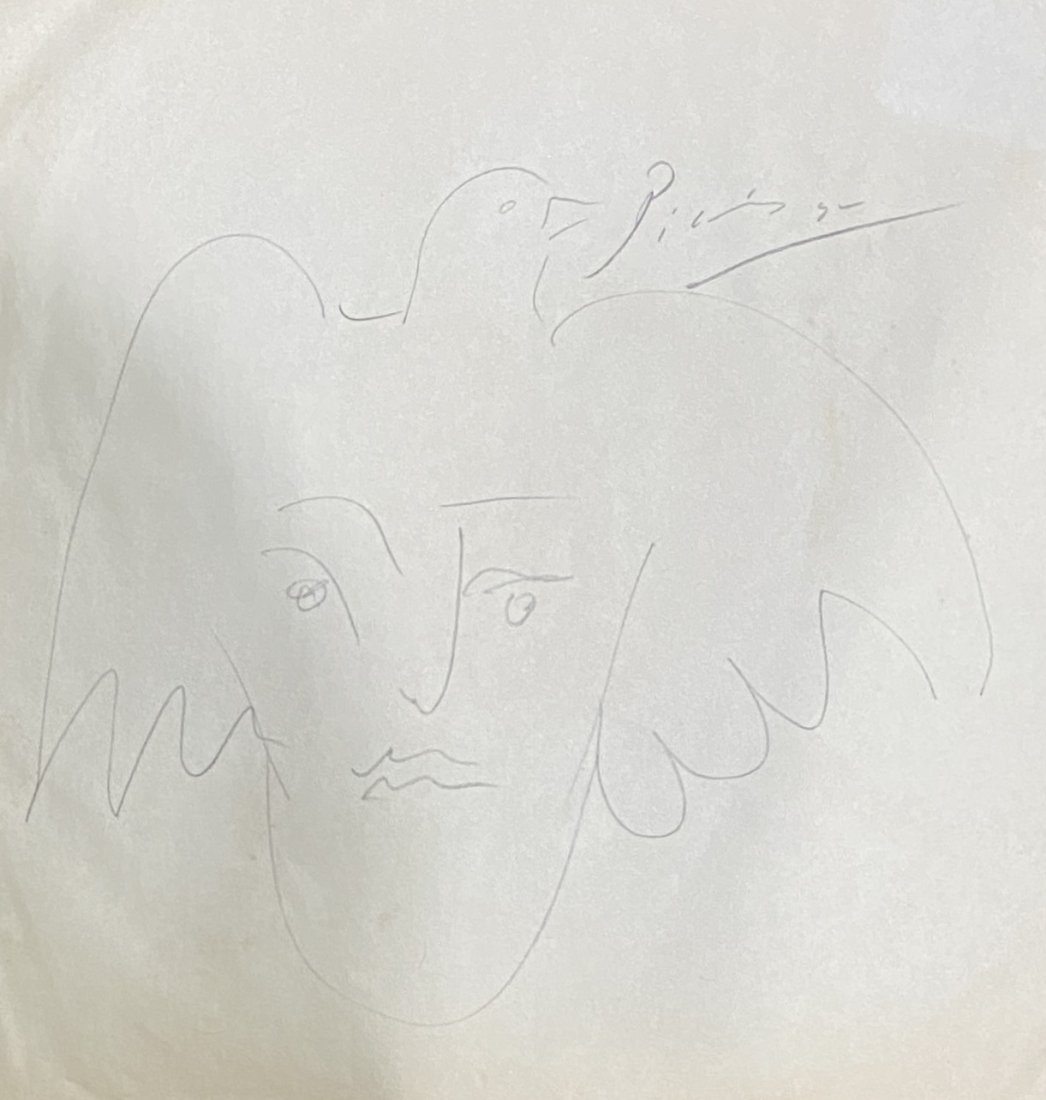 Picasso Autographed Sketch (1 of 1)