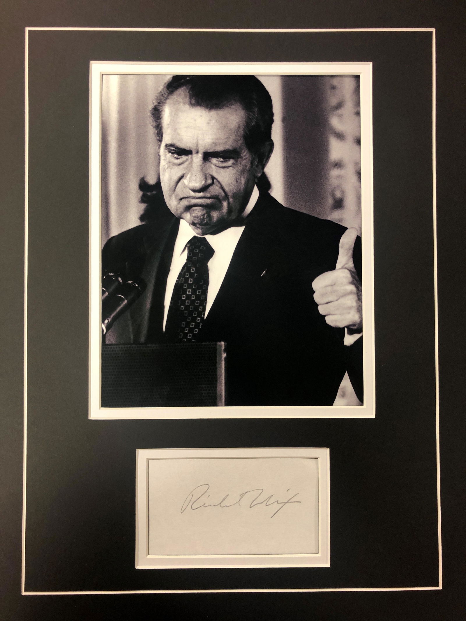 Richard Nixon Autograph Display (1 of 1)