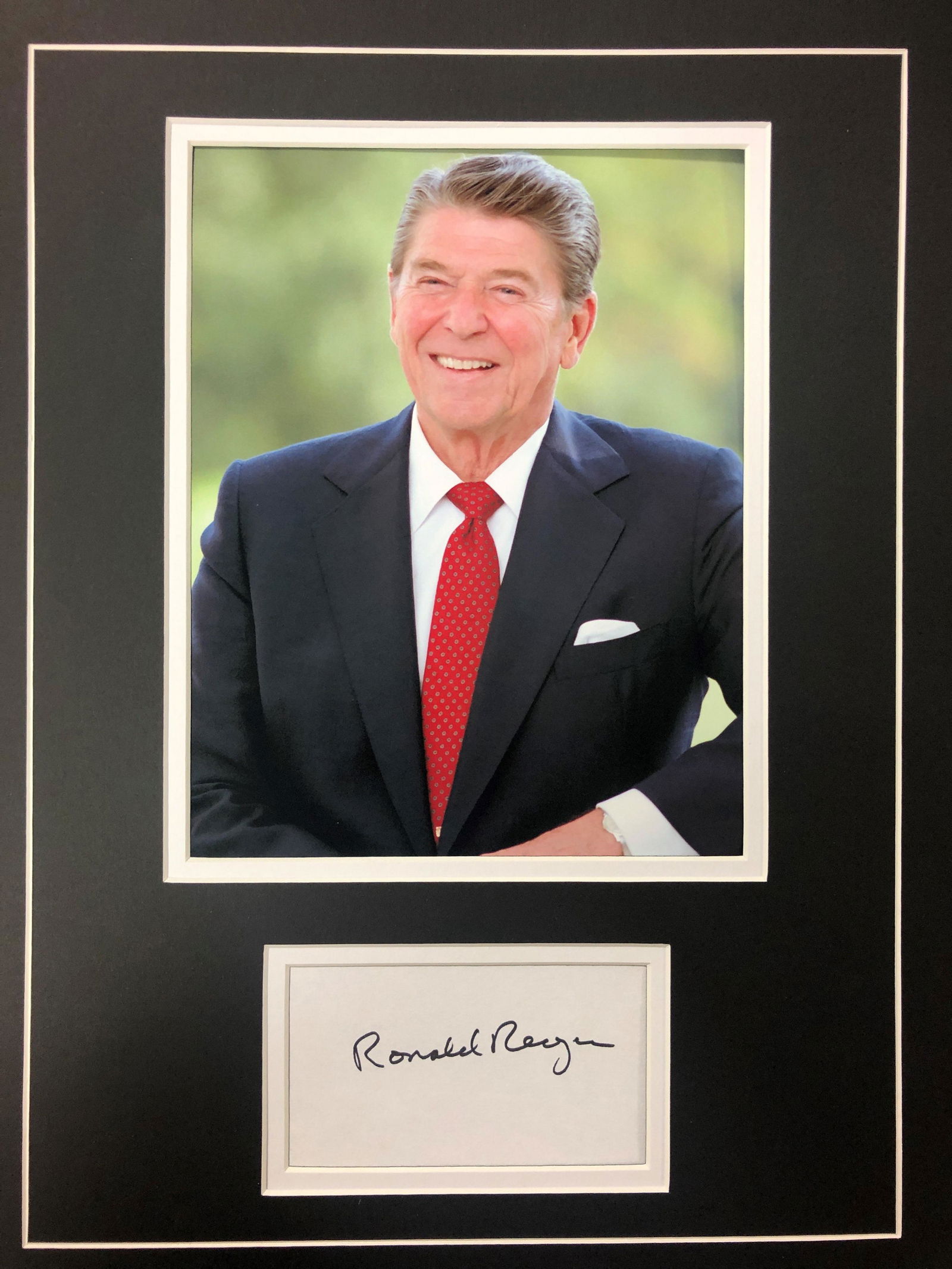 Ronald Reagan Autograph Display (1 of 1)