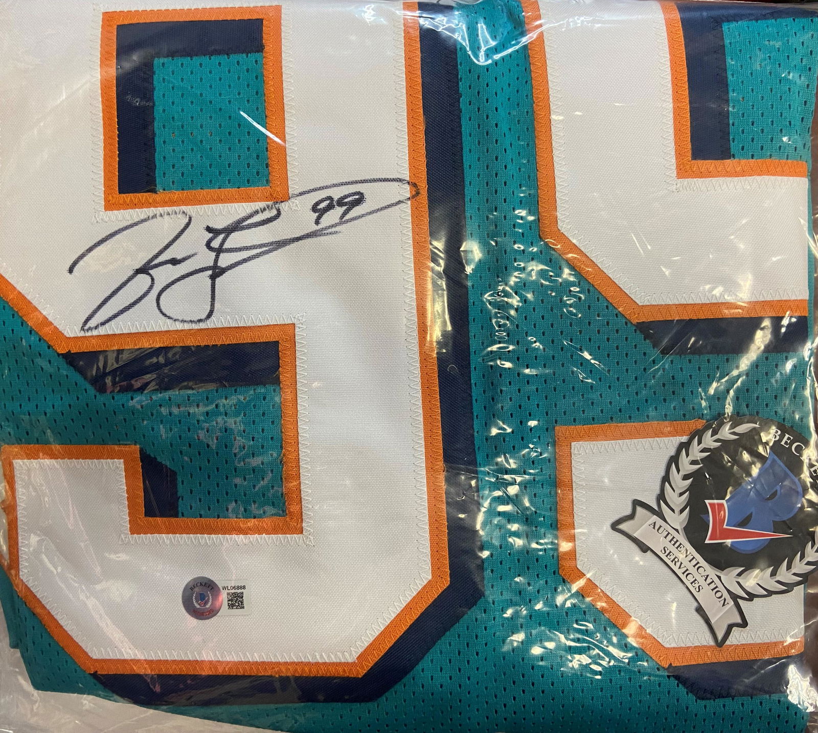 Jason Taylor Beckett Witnessed Autographed Jersey (1 of 1)