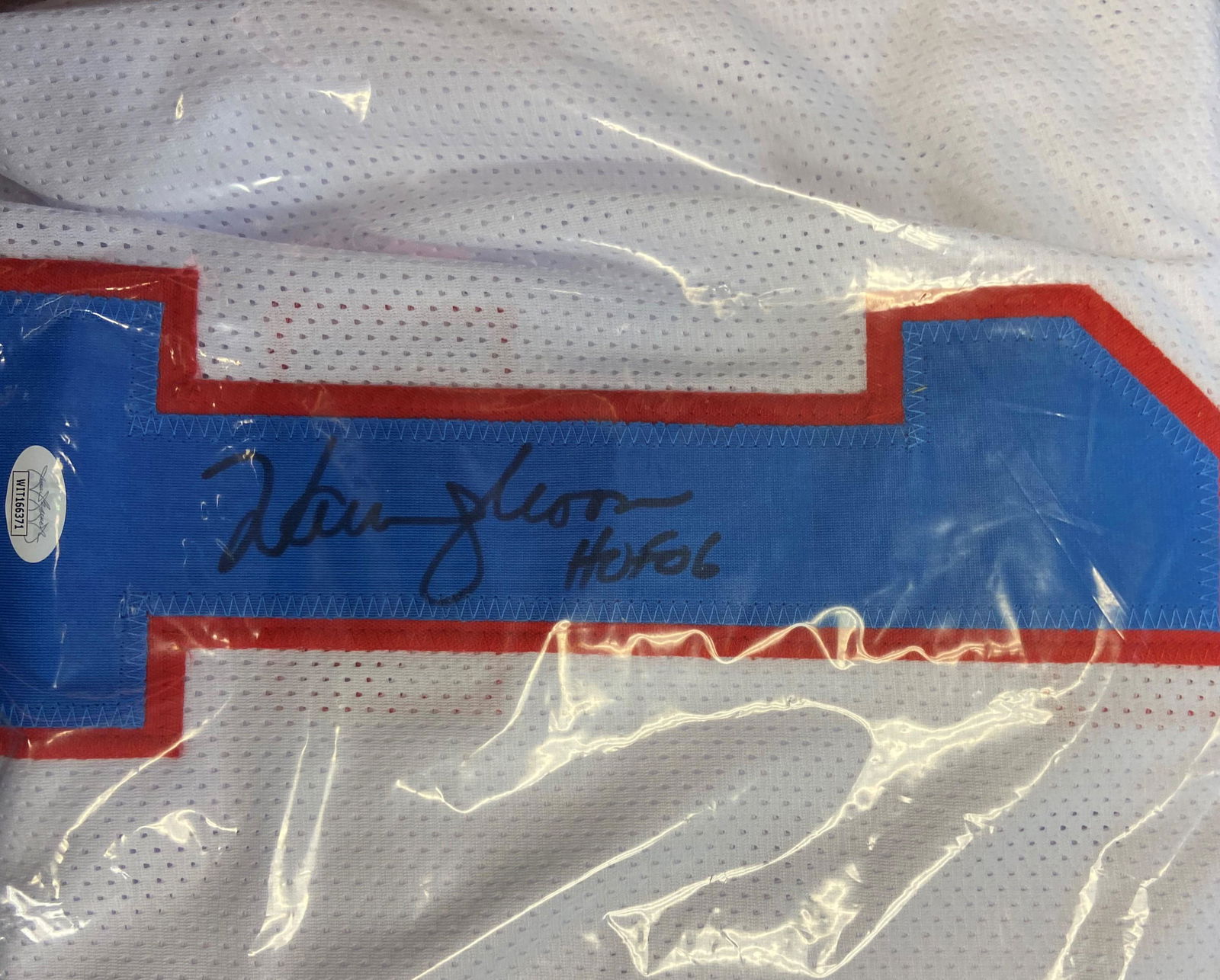Warren Moon JSA Witnessed Autographed Jersey (1 of 1)