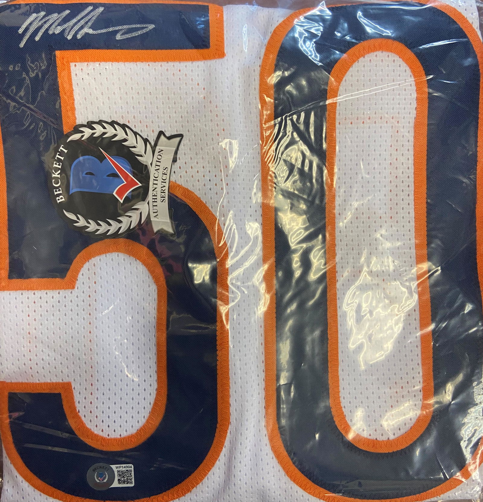 Mike Singletary Beckett Witnessed Autographed Jersey (1 of 1)