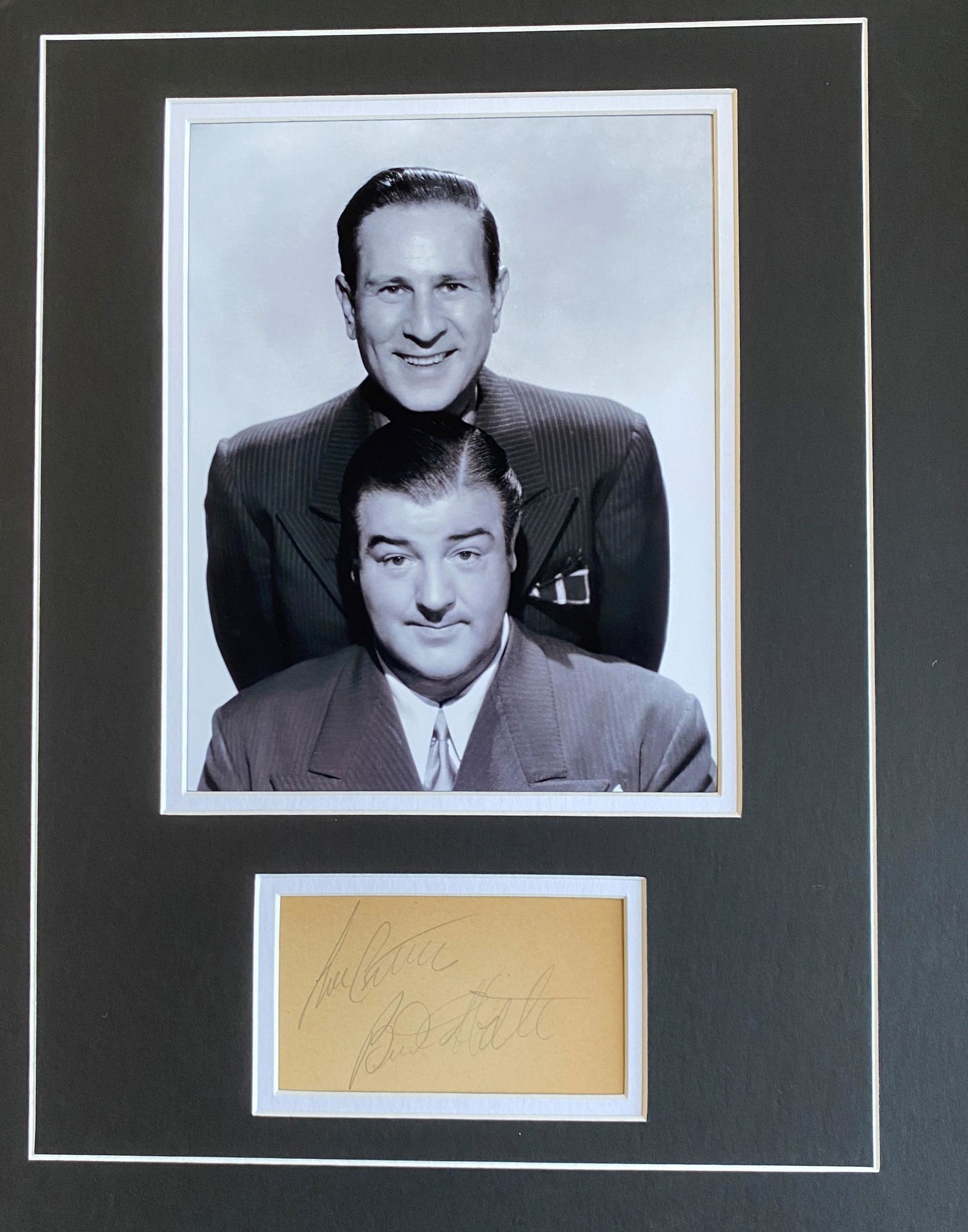 Bud Abbott and Lou Costello Autograph Display (1 of 1)