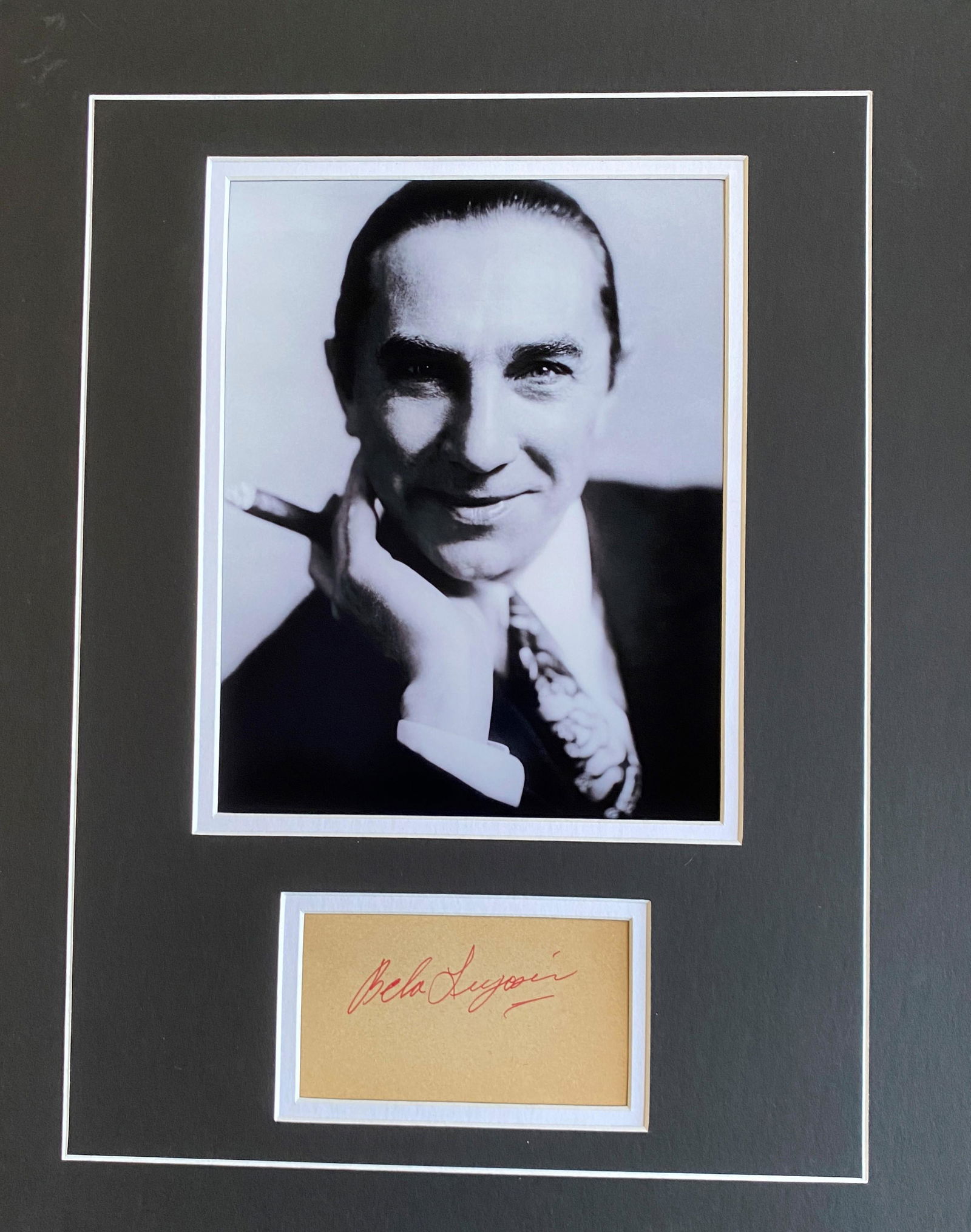 Bela Lugosi Autograph Display: Displays are assembled AFTER payment is received, picture is a mock up of finished product. Displays are not framed, and can be framed for a cost. Framed items will state they are framed in the name o