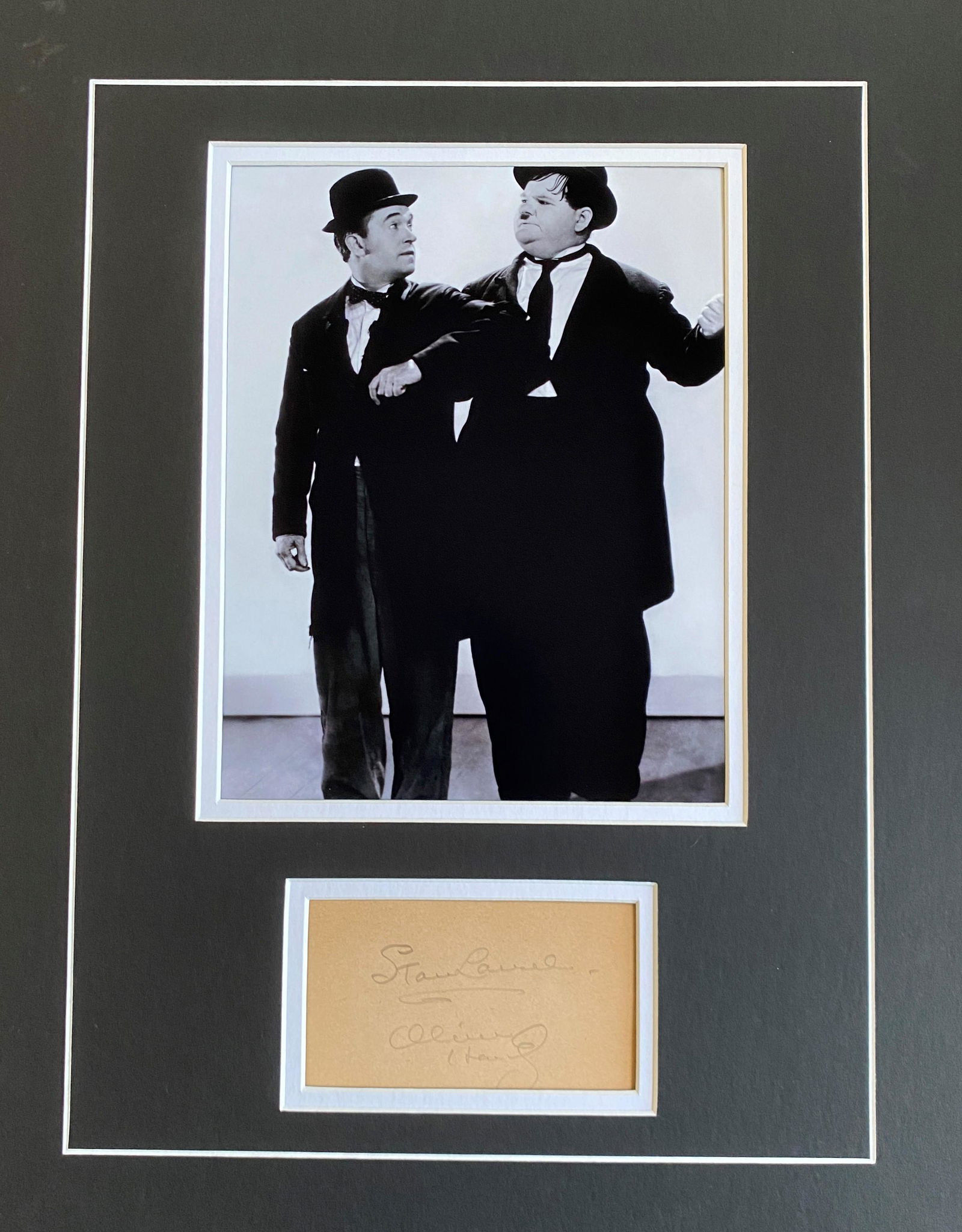 Laurel and Hardy Autograph Display (1 of 1)