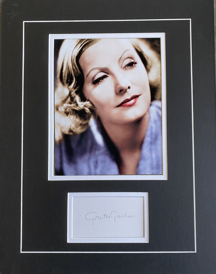 Greta Garbo Autographed Display (1 of 1)