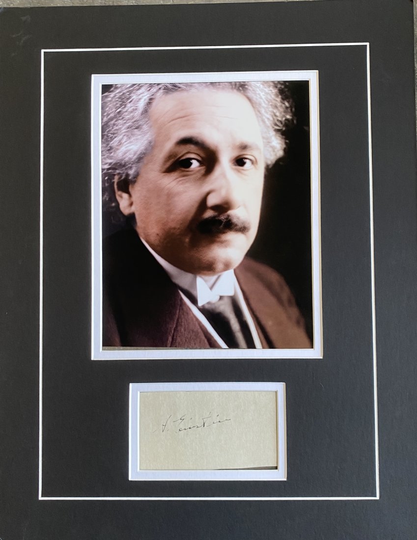 Albert Einstein Autographed Display (1 of 1)