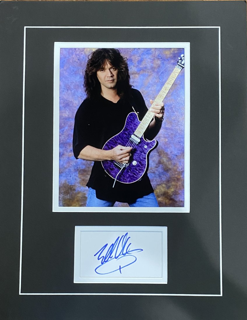 EDDIE VAN HALEN AUTOGRAPHED Display (1 of 1)