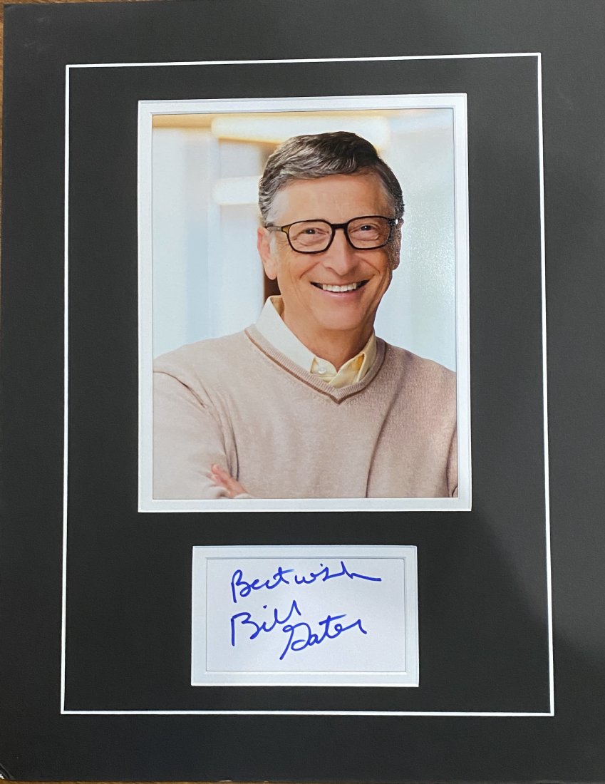 Bill Gates Autographed Display (1 of 1)