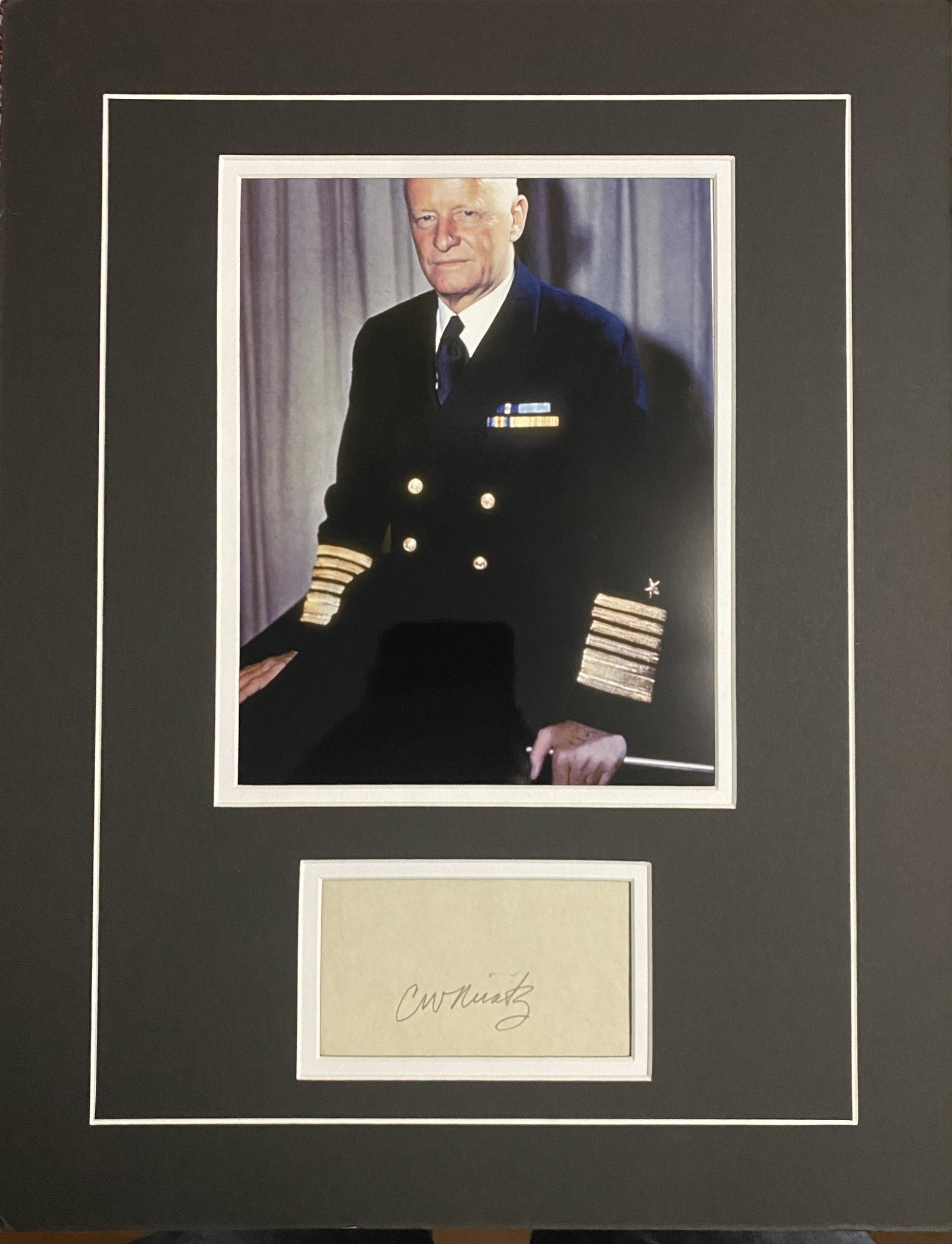 Chester Nimitz Autographed Display (1 of 1)