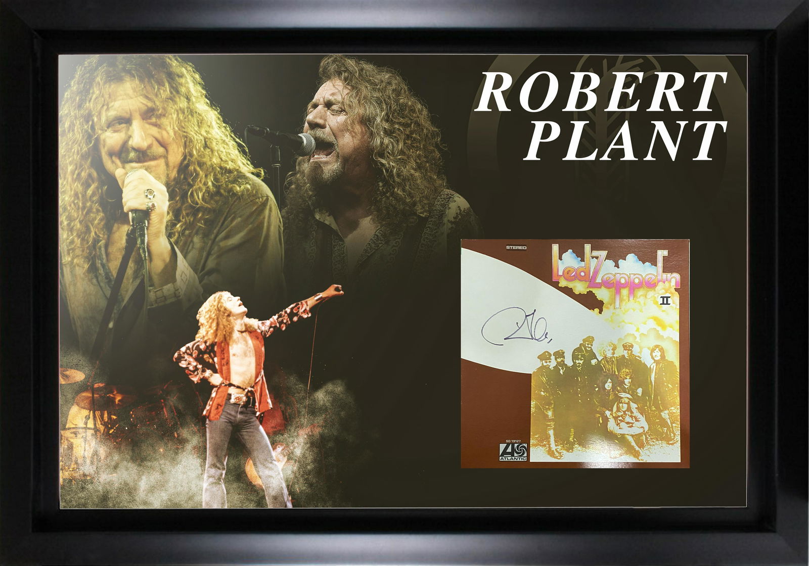 Robert Plant Autographed Album Display (1 of 1)
