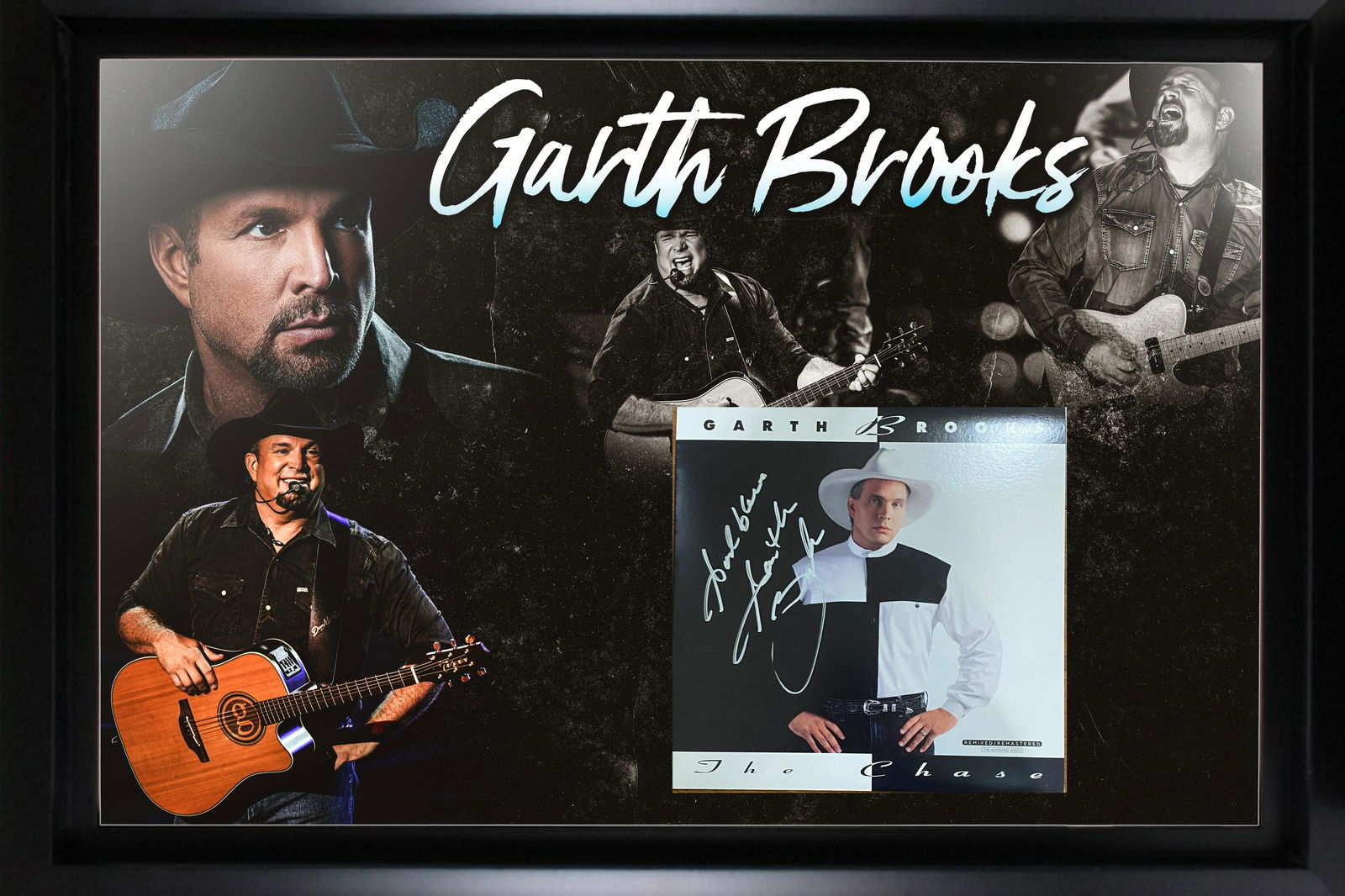 Garth Brooks Autographed Album Display (1 of 1)