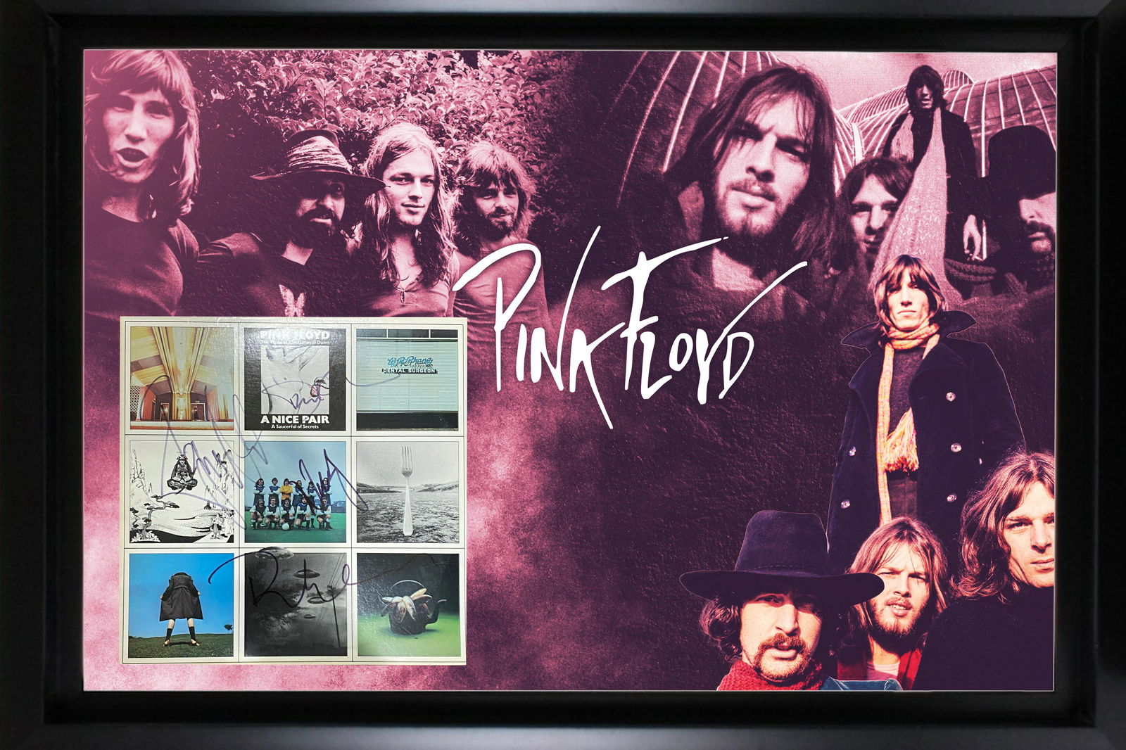Pink Floyd Autographed Display All 4 Members!!! (1 of 1)