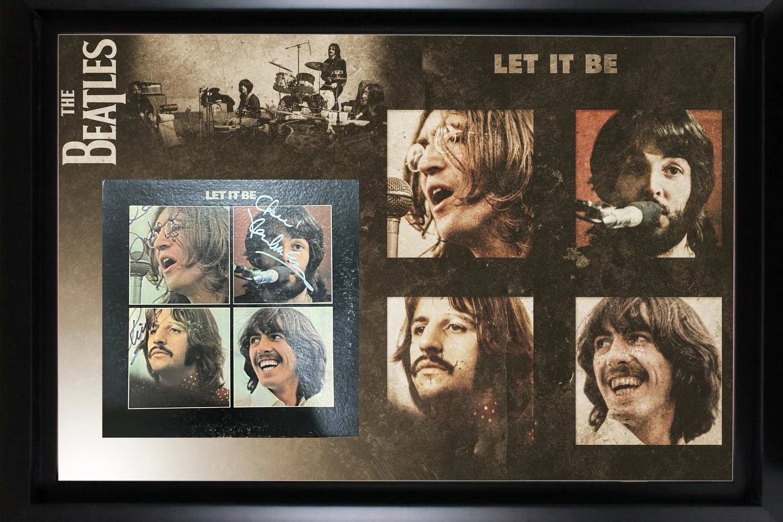 The Beatles Autographed Album Display ALL 4! Lennon (1 of 1)