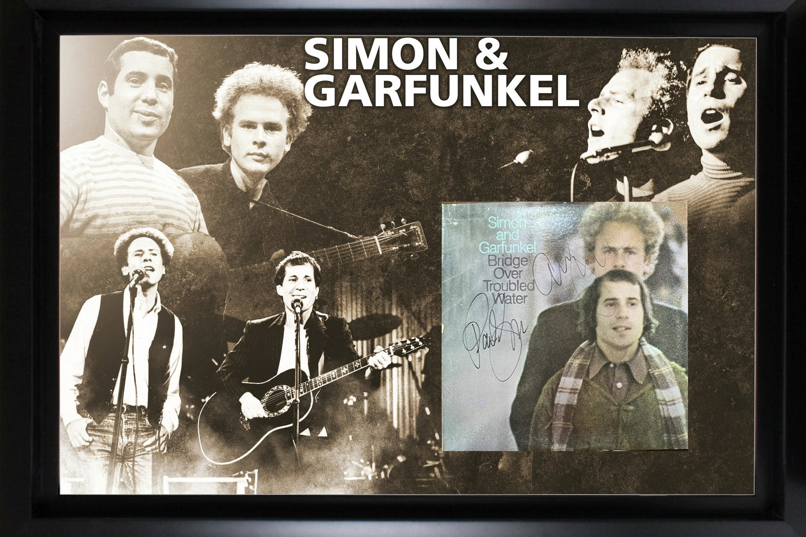 Simon and Garfunkel Autographed Album Display 24X36 (1 of 1)