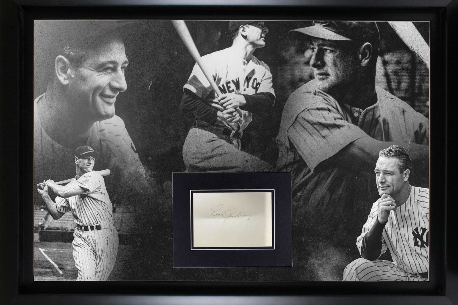Lou Gehrig Autographed 16X20 Display (1 of 1)
