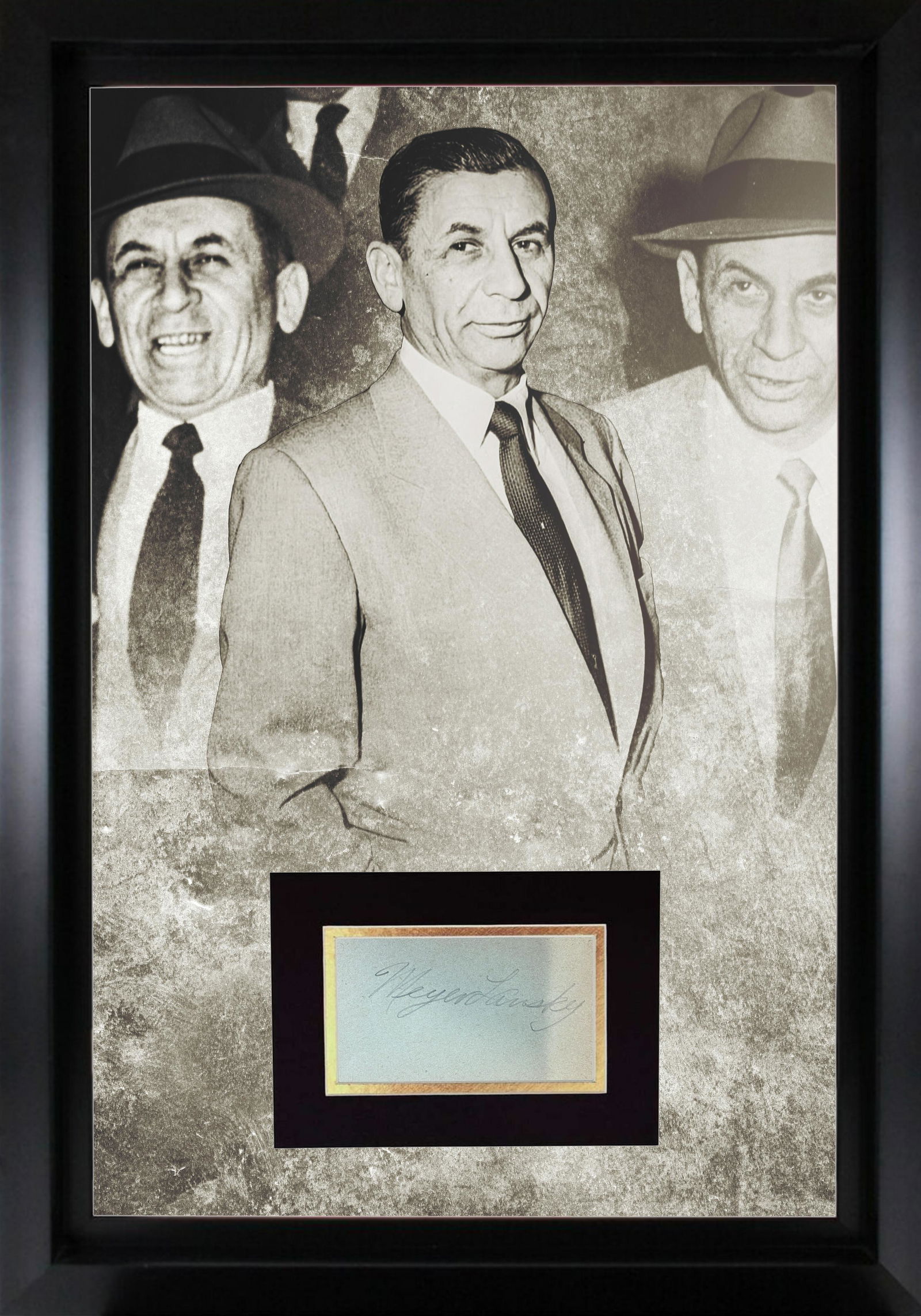 MEYER LANSKY AUTOGRAPHED DISPLAY 16x20 (1 of 1)
