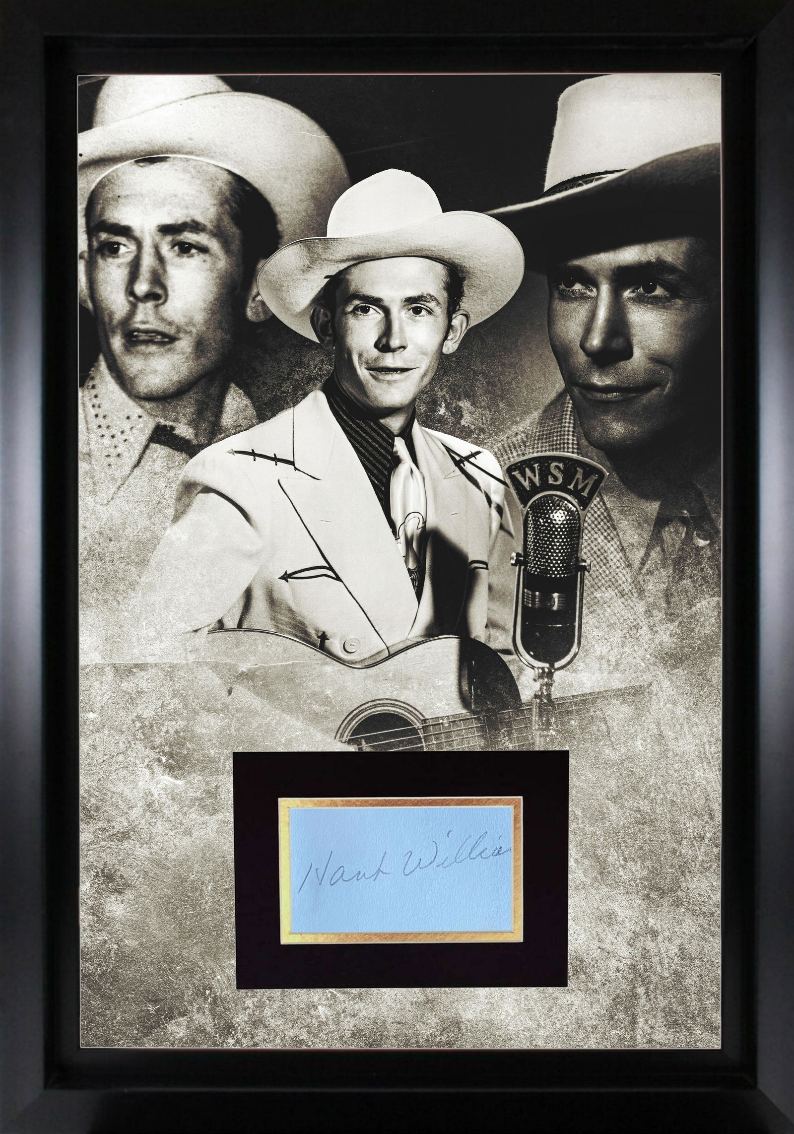 Hank Williams Sr Autographed 16x20 Display (1 of 1)