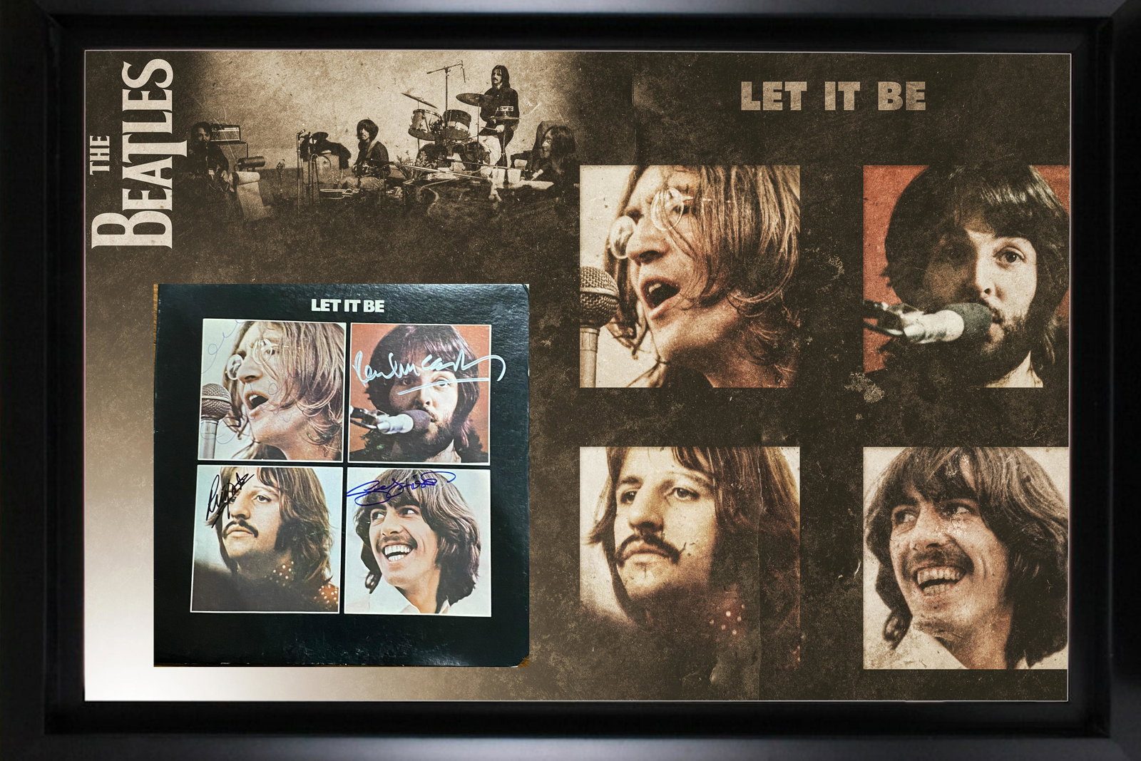 The Beatles Autographed Let it Be Display (1 of 1)