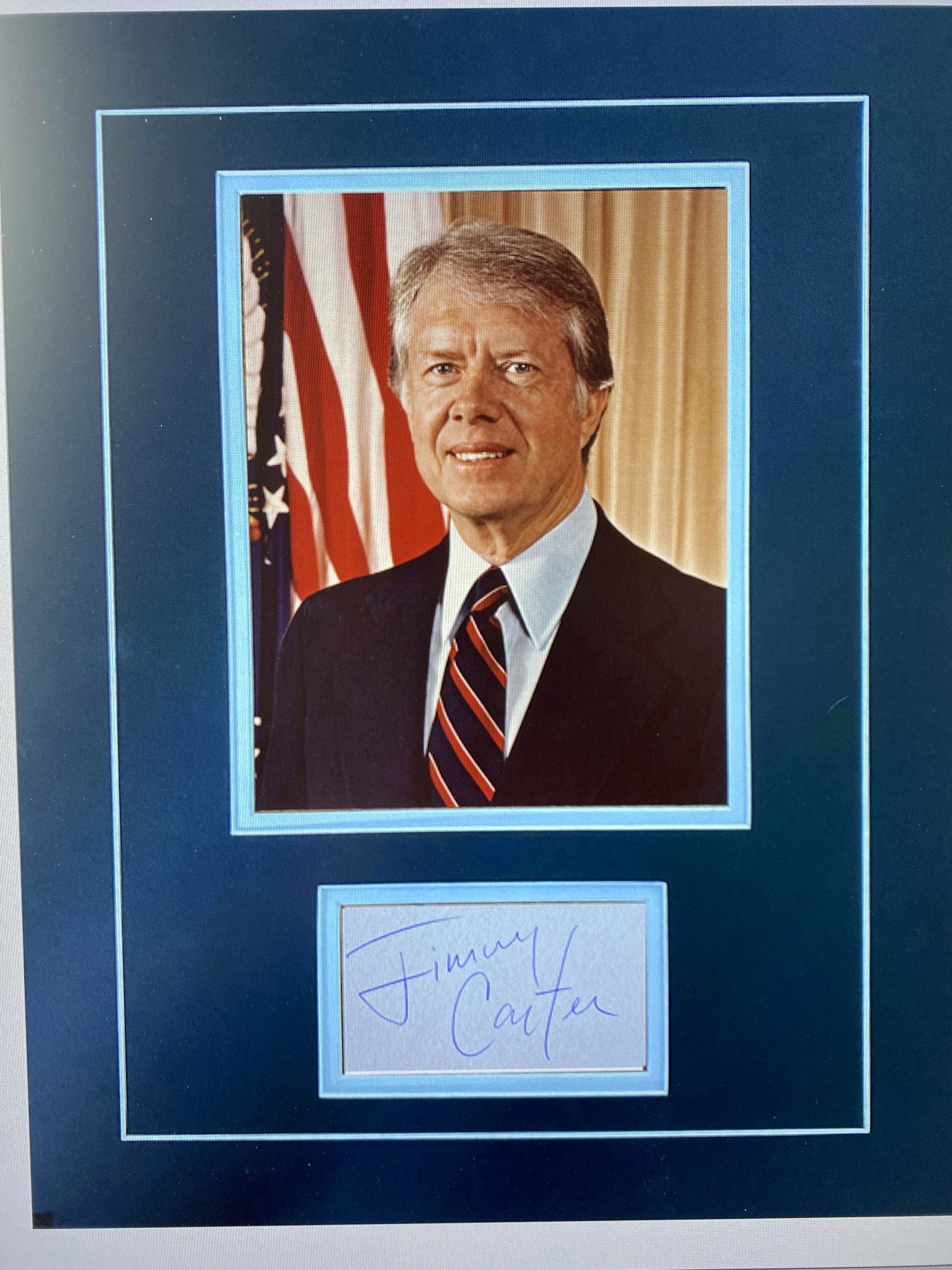 Jimmy Carter Autographed Display (1 of 1)