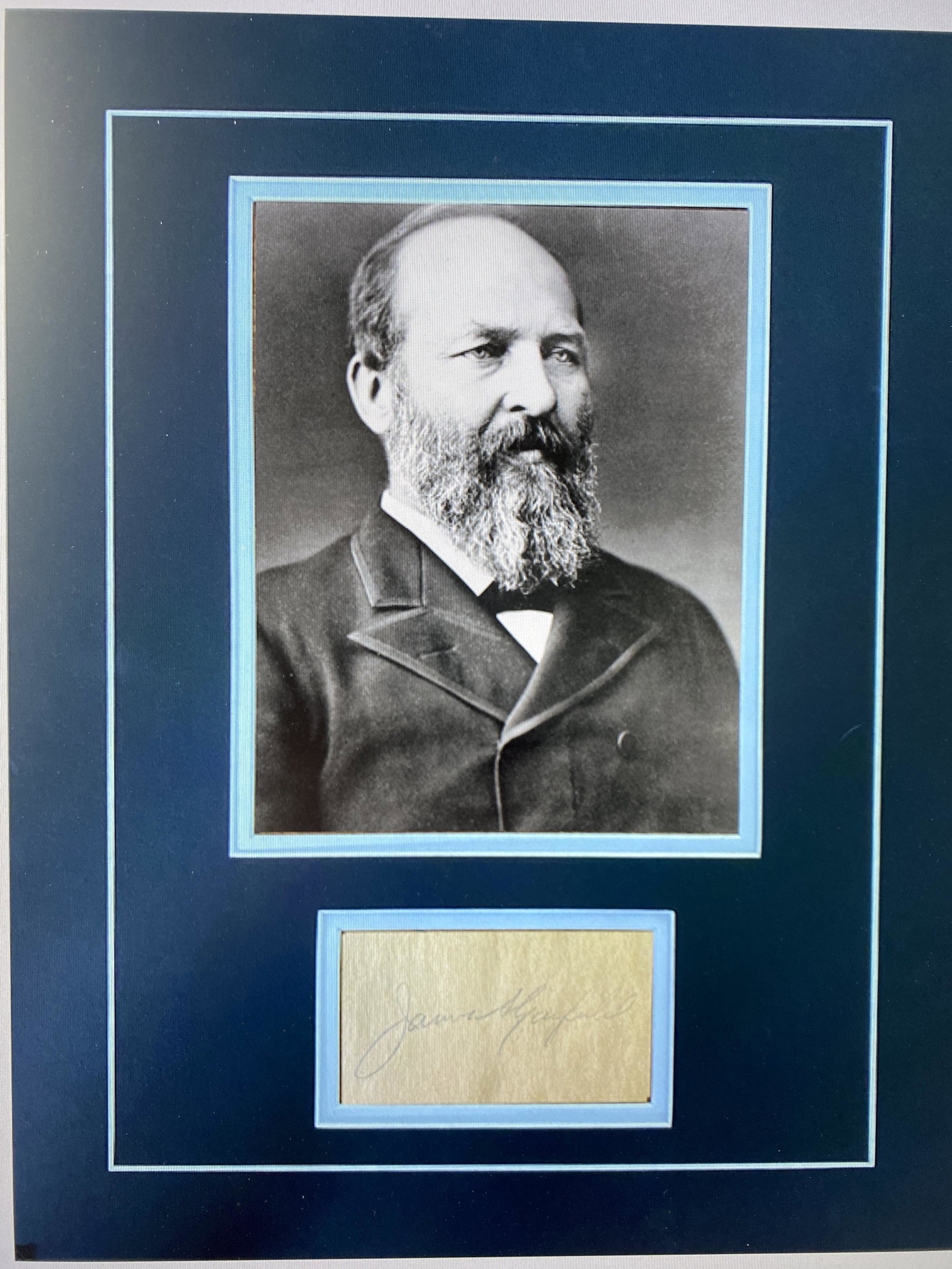 James Garfield Autographed Display (1 of 1)