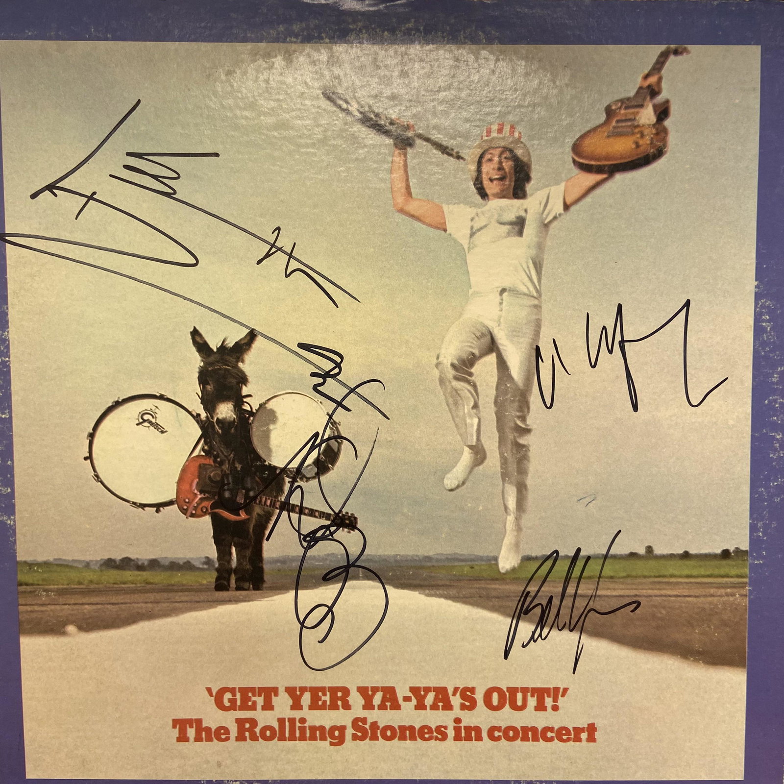 Rolling Stones Autographed Album Cover, all but Jones (1 of 1)