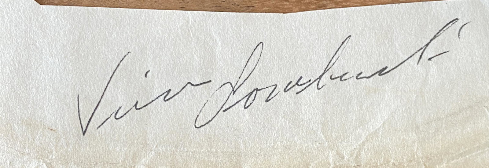 Vince Lombardi Autographed Cut (1 of 1)