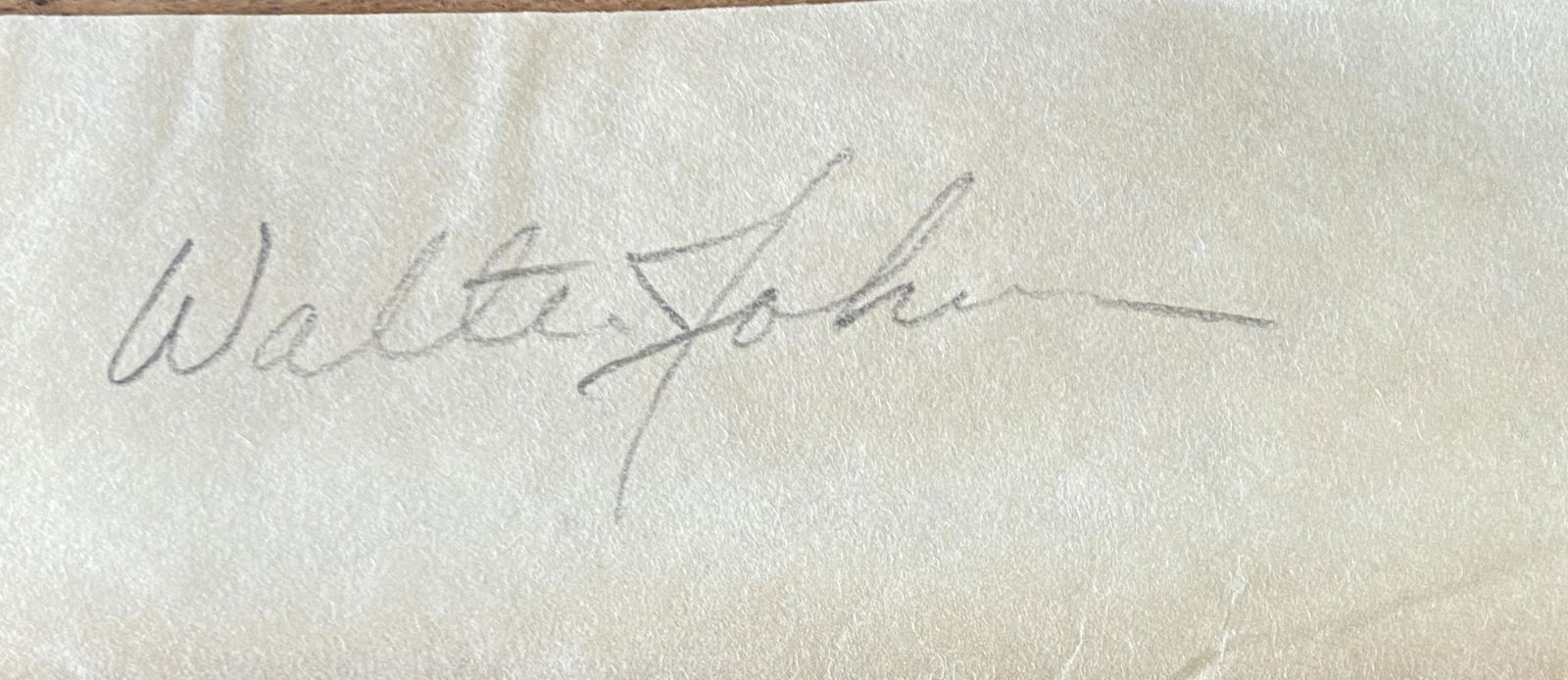Walter Johnson Autographed Cut (1 of 1)